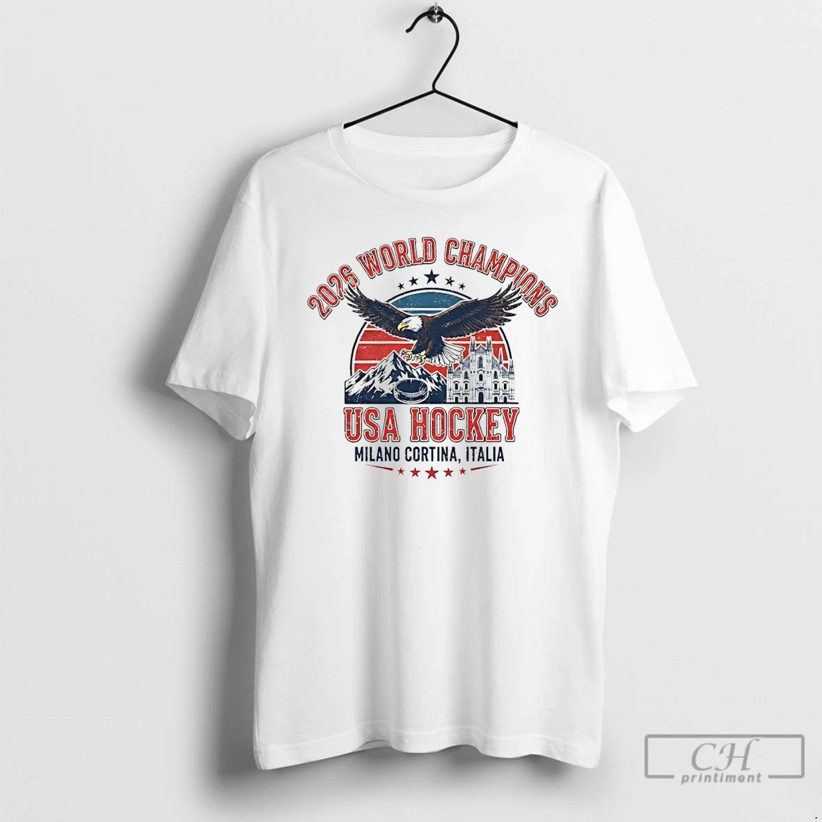 Classic Eagle 2026 World Champions Usa Hockey Milano Cortina Italia T-Shirts, Hoodie, Sweatshirt | HypeDripTees.com