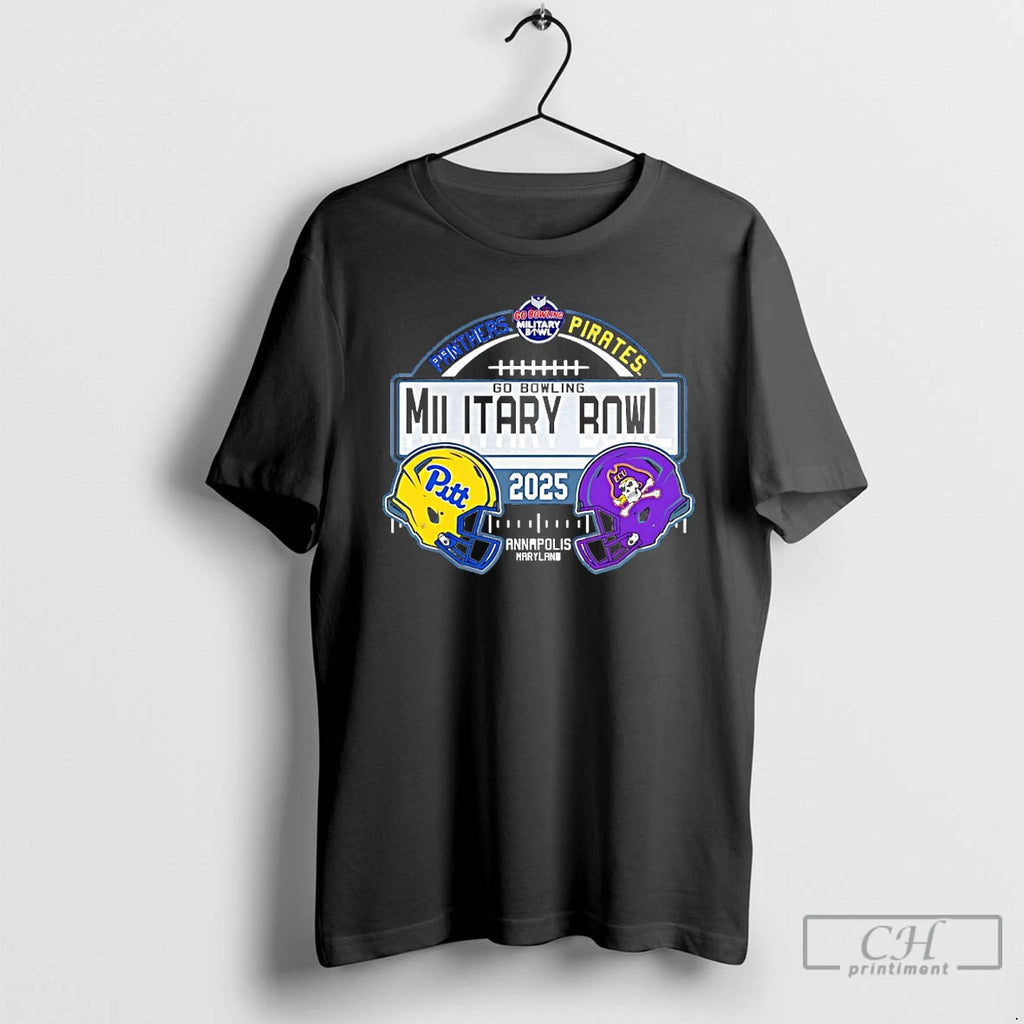 Classic East Carolina Pirates Vs Pitt 2025 Go Bowling Military Bowl Helmets T Shirts Sweater