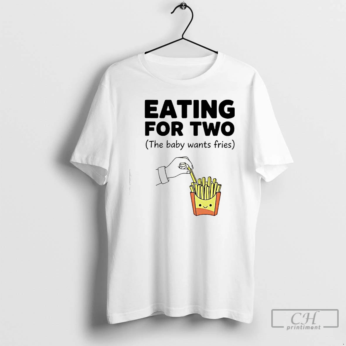 Classic Eating For Two Baby Wants Fries T-Shirts, Hoodie, Sweatshirt | HypeDripTees.com