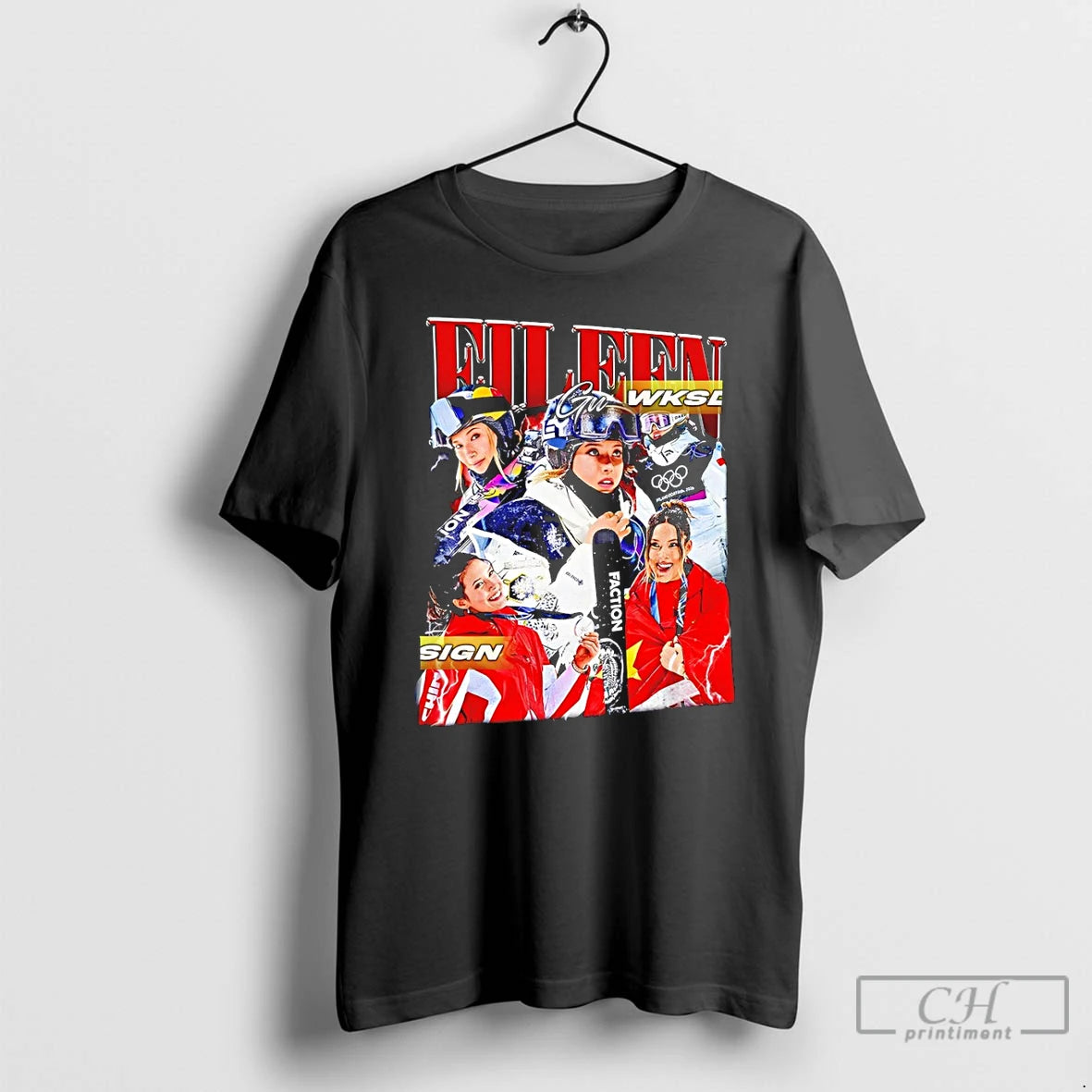 Classic Eileen Gu Freestyle Skier Olympic 2026 Graphic T-Shirts, Hoodie, Sweatshirt | HypeDripTees.com