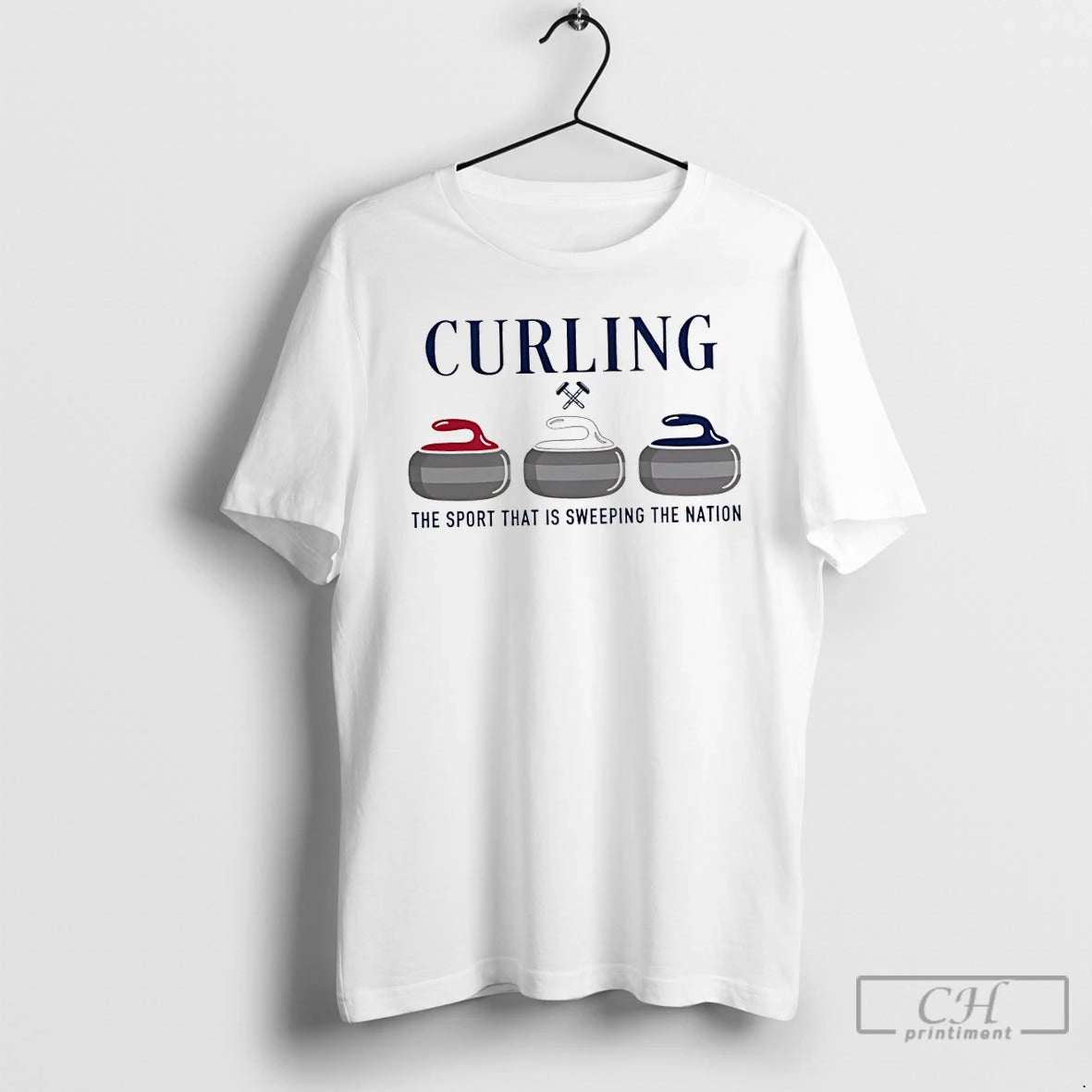 Classic Funny Curling The Sport That Is Sweeping The Nation Winter Olympics T Shirts Sweater Hoodie, Sweatshirt