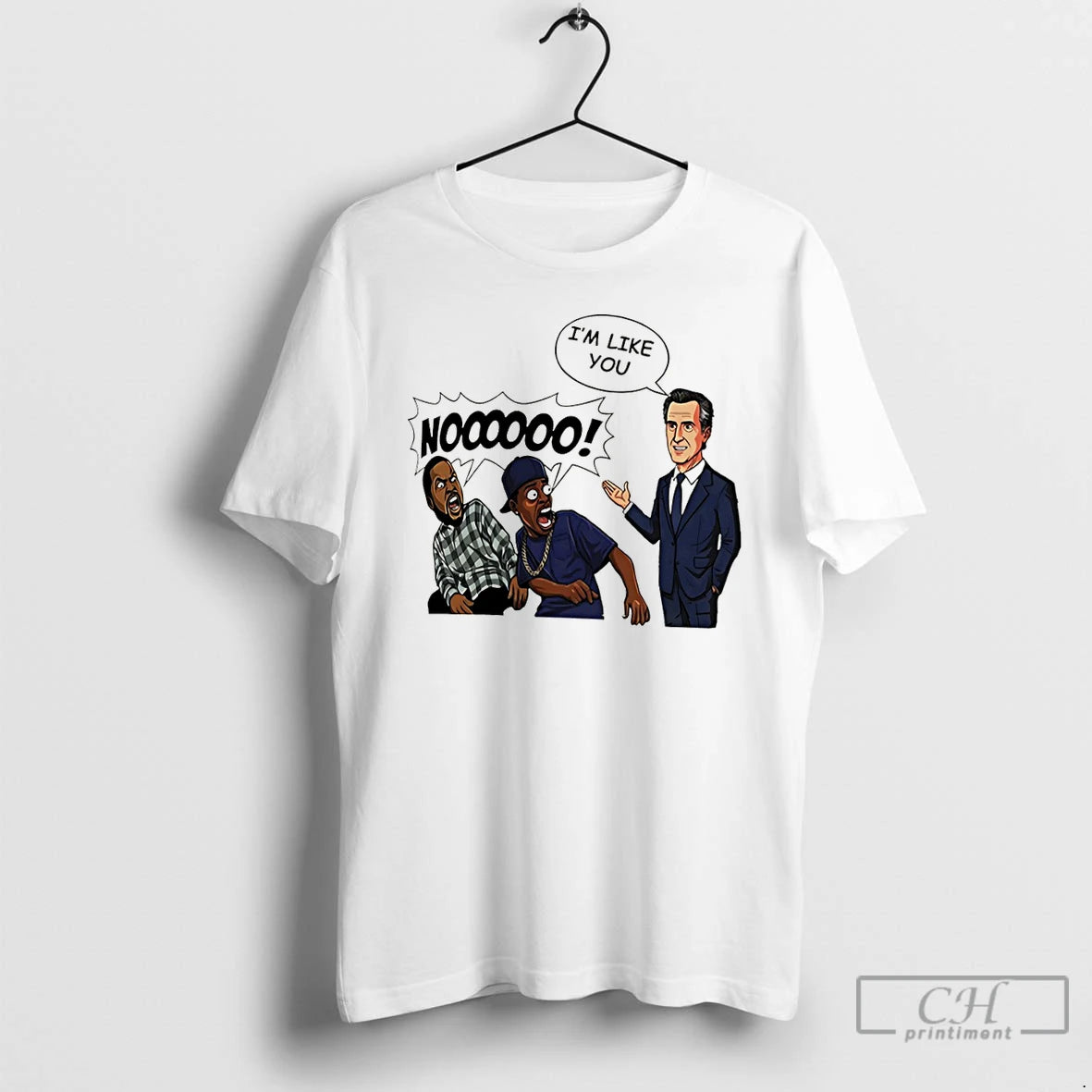 Classic Gavin Newsom I Like You Noooo Cartoon T-Shirts, Hoodie, Sweatshirt | HypeDripTees.com