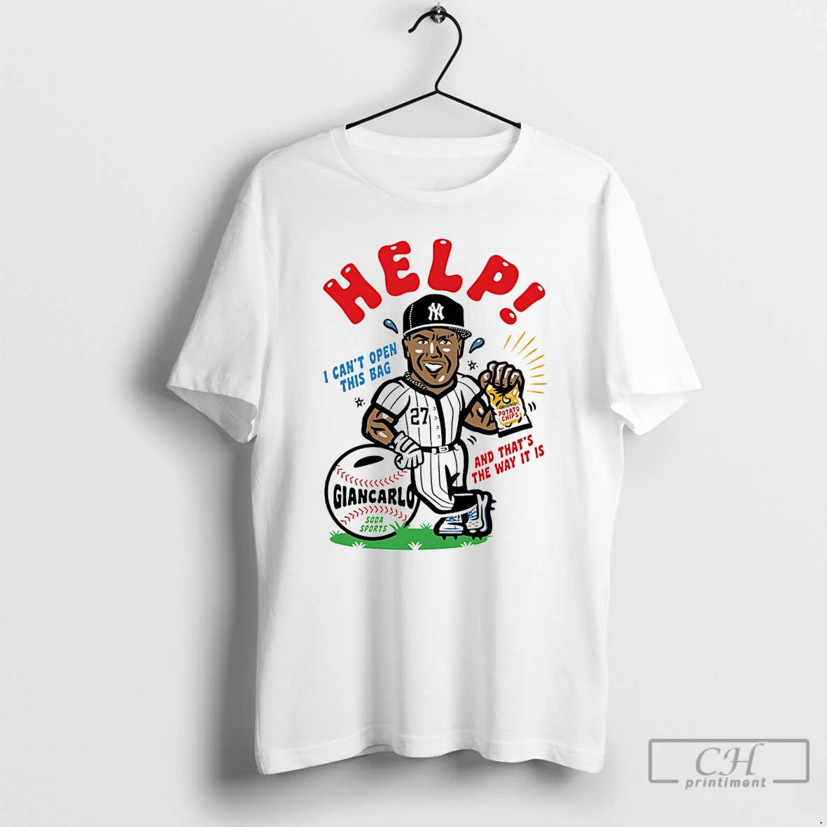 Classic Giancarlo Stanton New York Yankees Help I Cant Open This Bag T Shirts Sweater Hoodie, Sweatshirt | HypeDripTees.com
