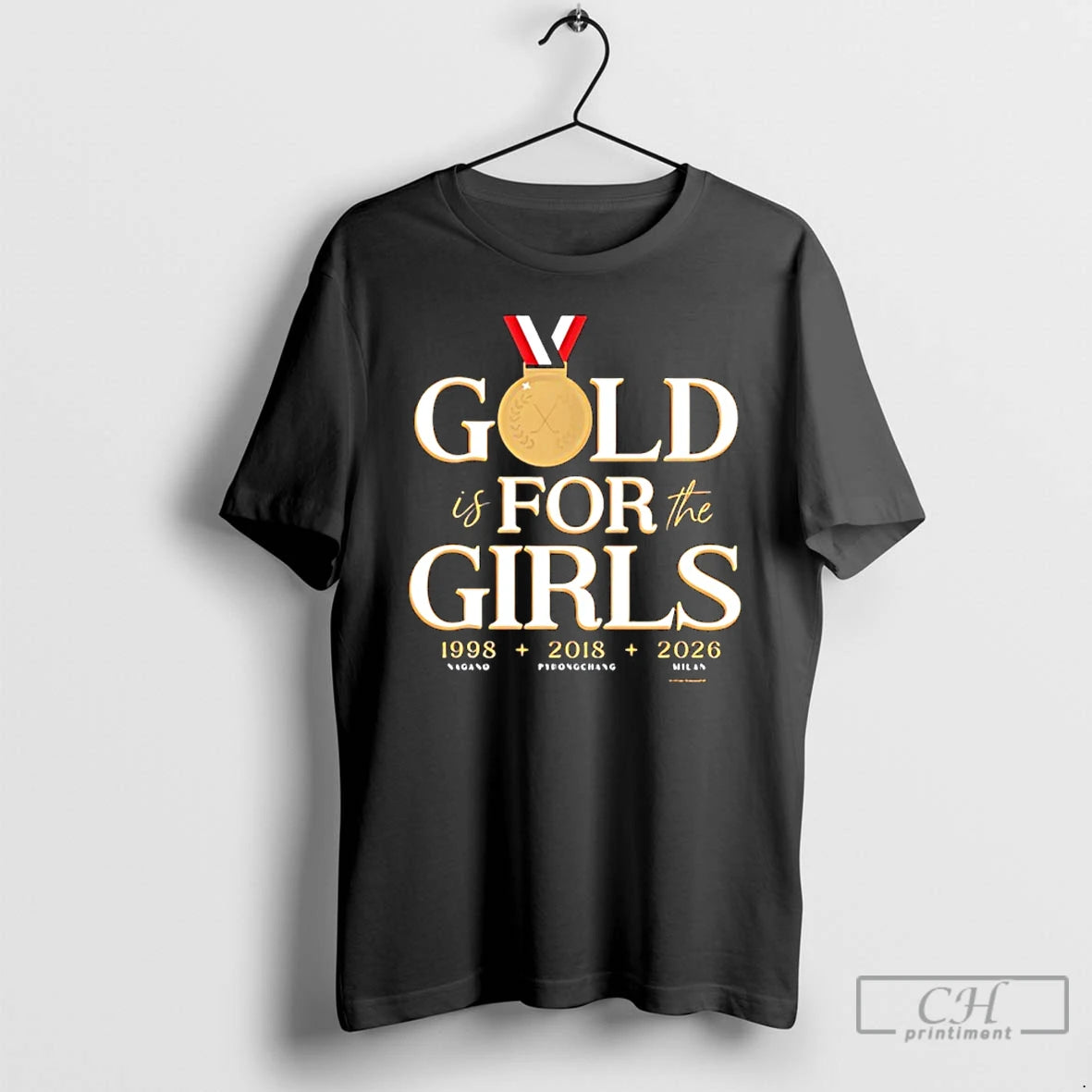 Classic Gold Is For The Girls Usa Hockey 2026 T-Shirts, Hoodie, Sweatshirt | HypeDripTees.com