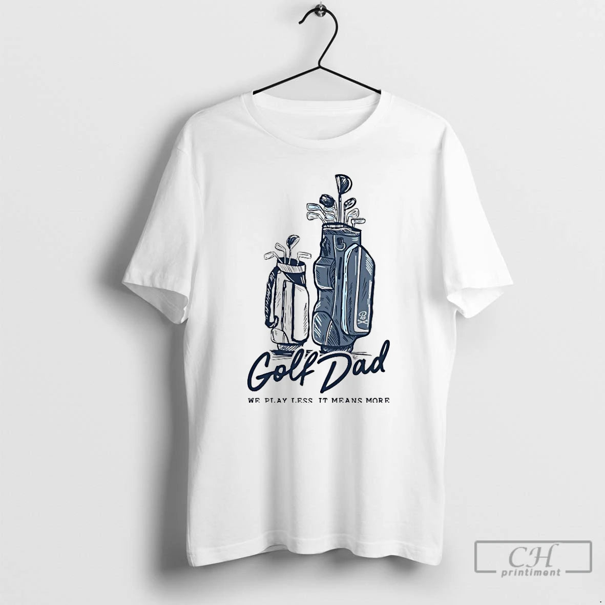 Classic Golf Dad Bags Pocket We Play Less It Means More T-Shirts, Hoodie, Sweatshirt | HypeDripTees.com
