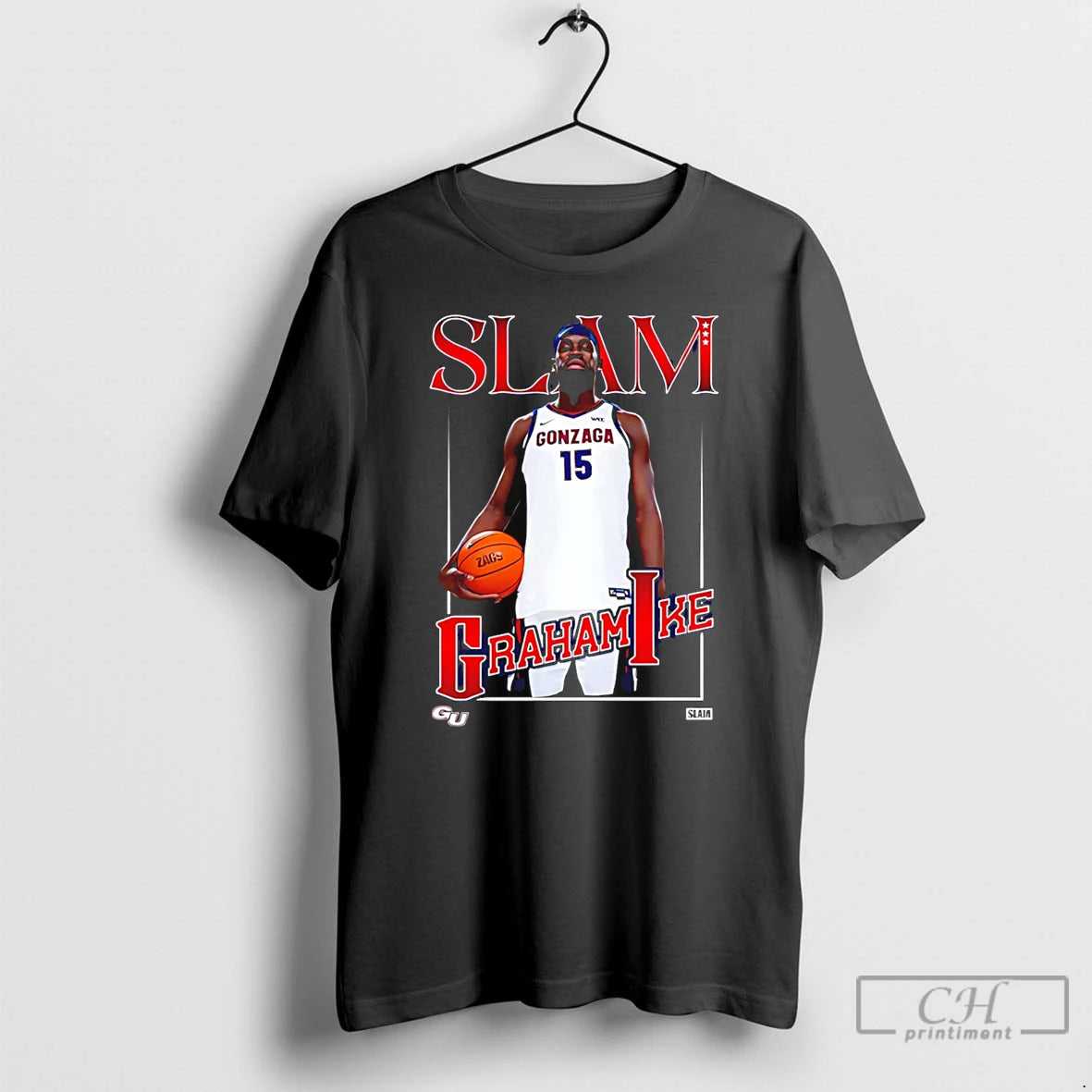 Classic Graham Ike Gonzaga Bulldogs Slam Graphic T-Shirts, Hoodie, Sweatshirt | HypeDripTees.com