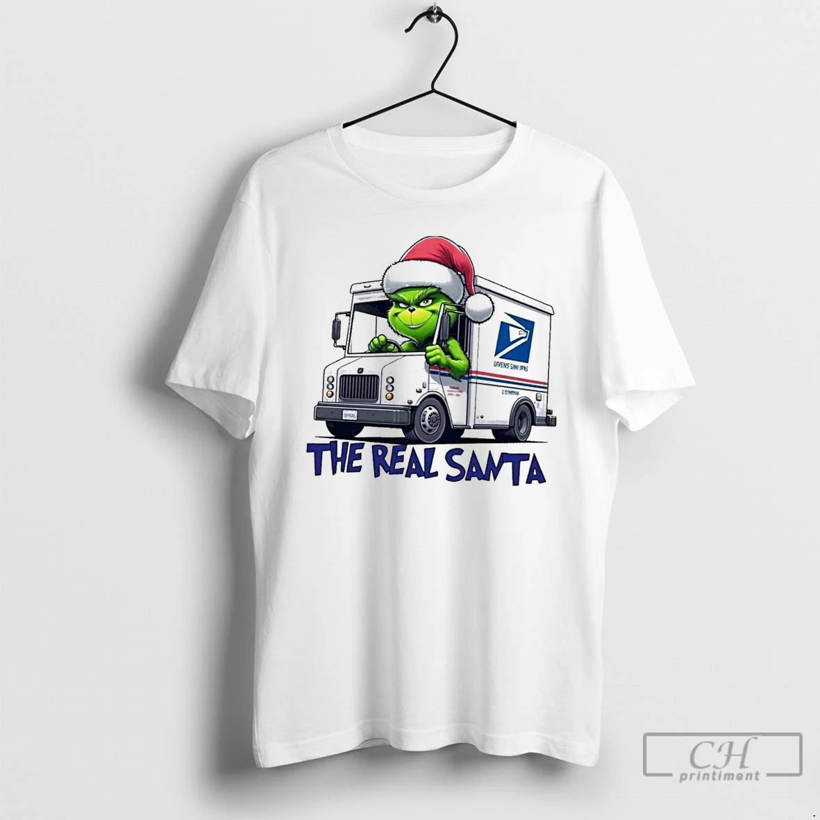 Classic Grinch The Real Santa Christmas White T Shirts