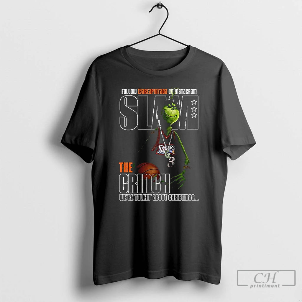 Classic Grinch X Allen Iverson Philadelphia 76ers Basketball Slam The Grinch Were Talkin About Christmas