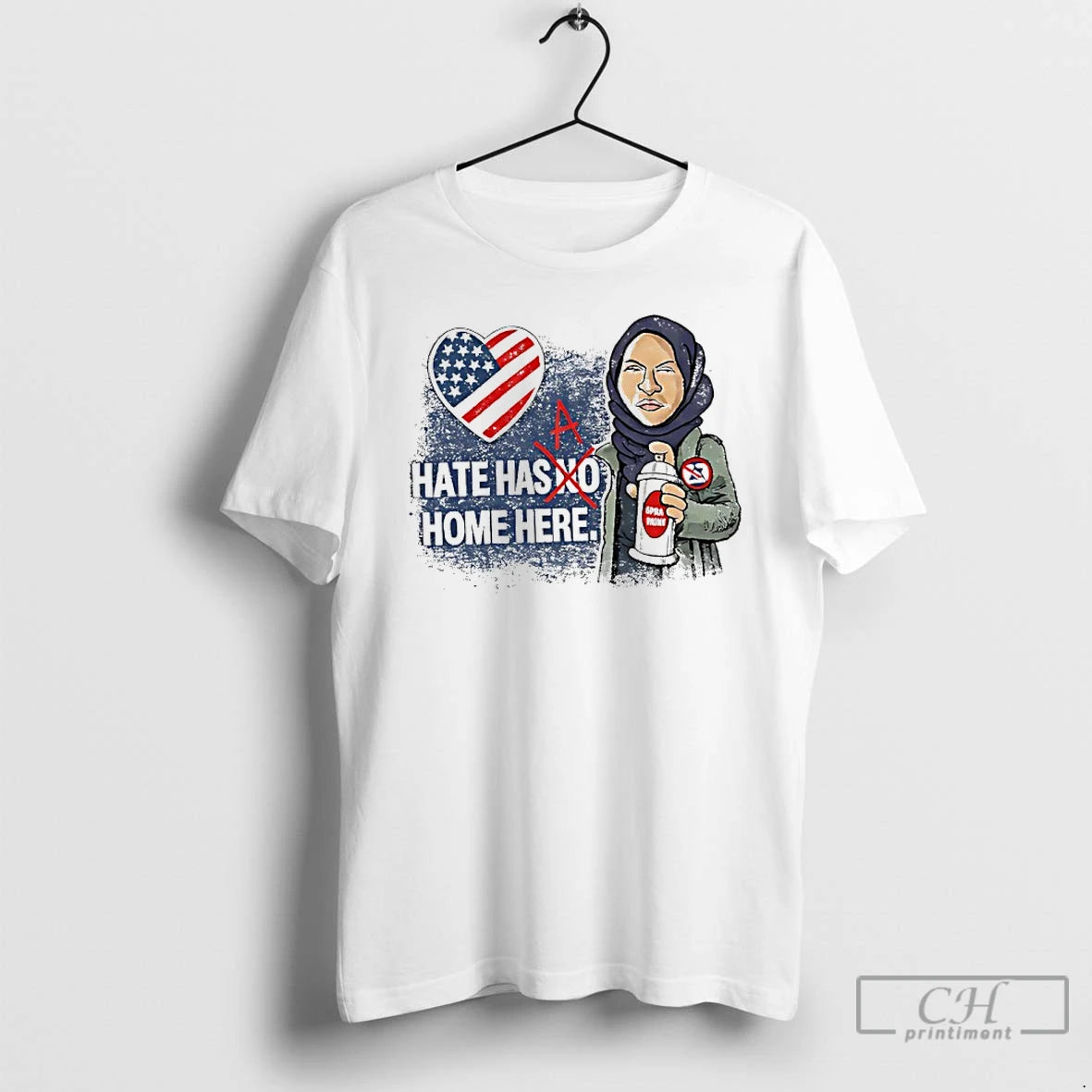 Classic Hate Has A Home Here Ilhan Omar Meme T-Shirts, Hoodie, Sweatshirt | HypeDripTees.com