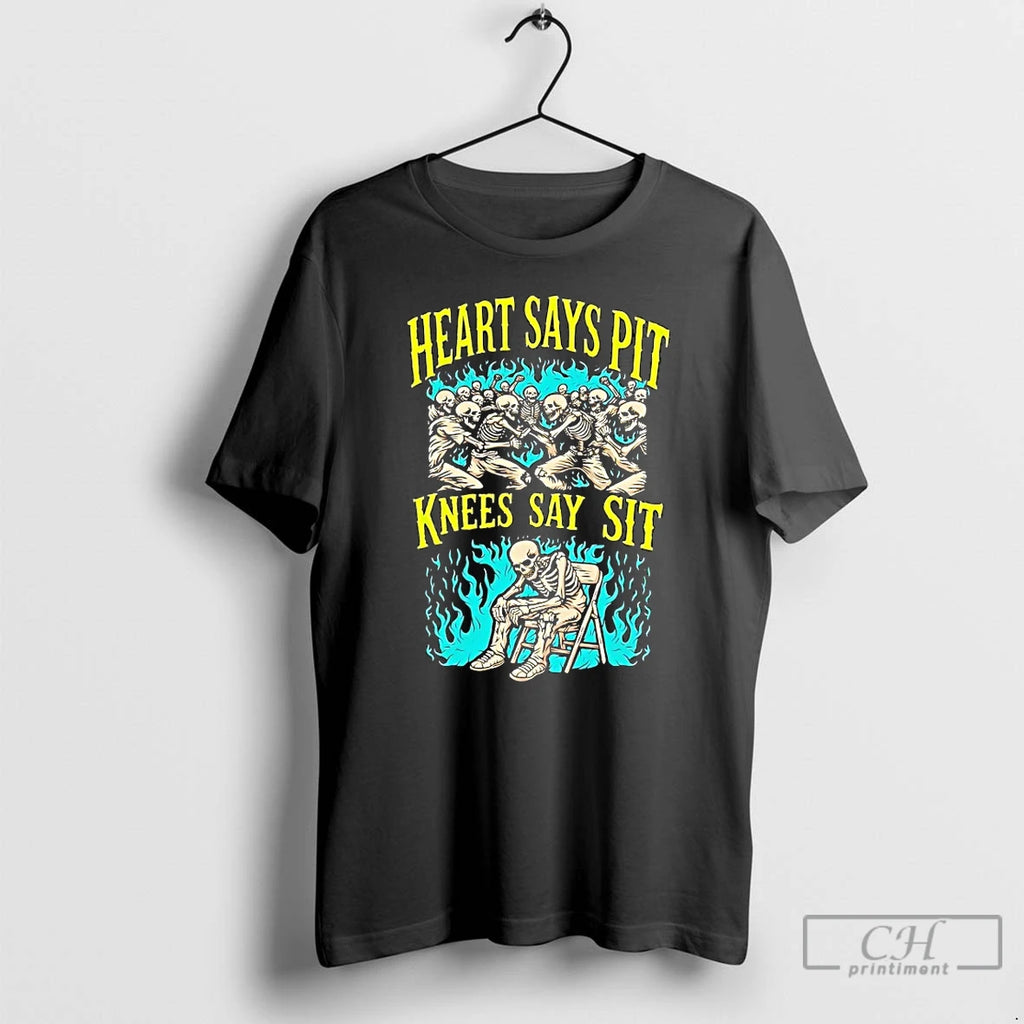 Classic Heart Says Pit Knees Say Sit