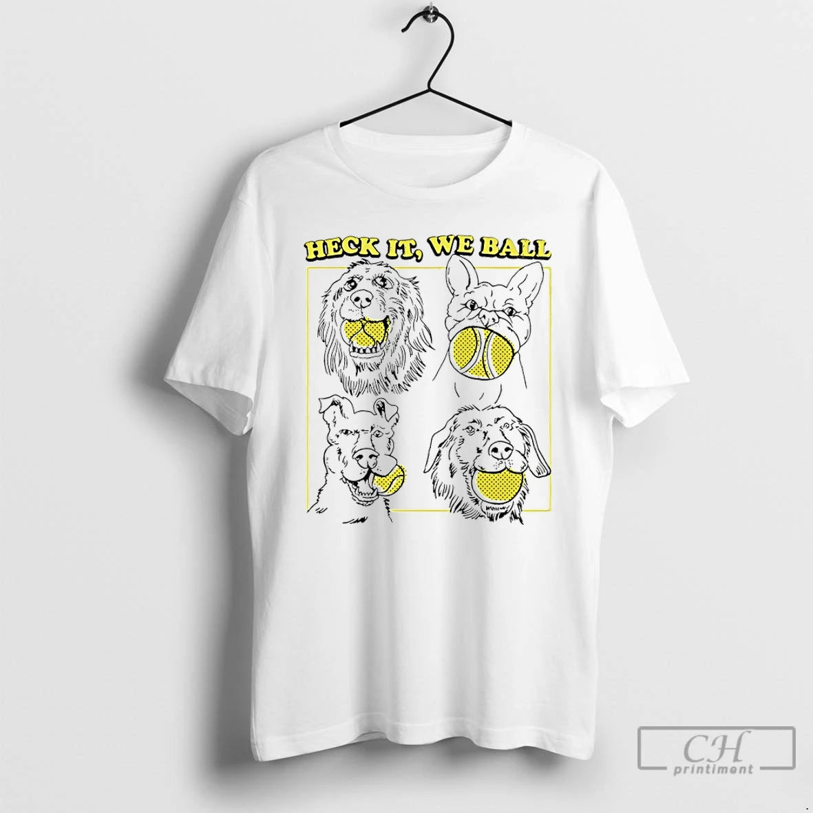 Classic Heck It We Ball Ivory Dog T-Shirts, Hoodie, Sweatshirt | HypeDripTees.com