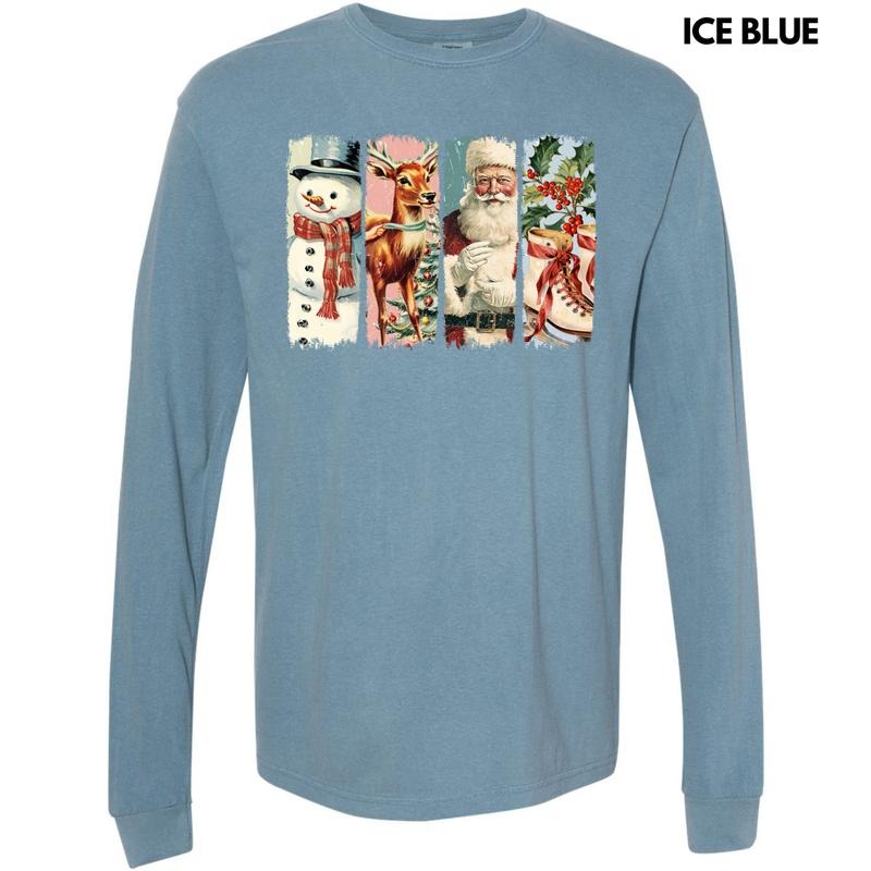 Classic Holiday Icons Long Sleeve Comfort Colors T-Shirt 'NLB' Hoodie, Sweatshirt | HypeDripTees.com