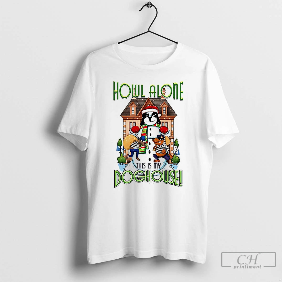 Classic Howl Alone This Is My Doghouse T-Shirts, Hoodie, Sweatshirt | HypeDripTees.com