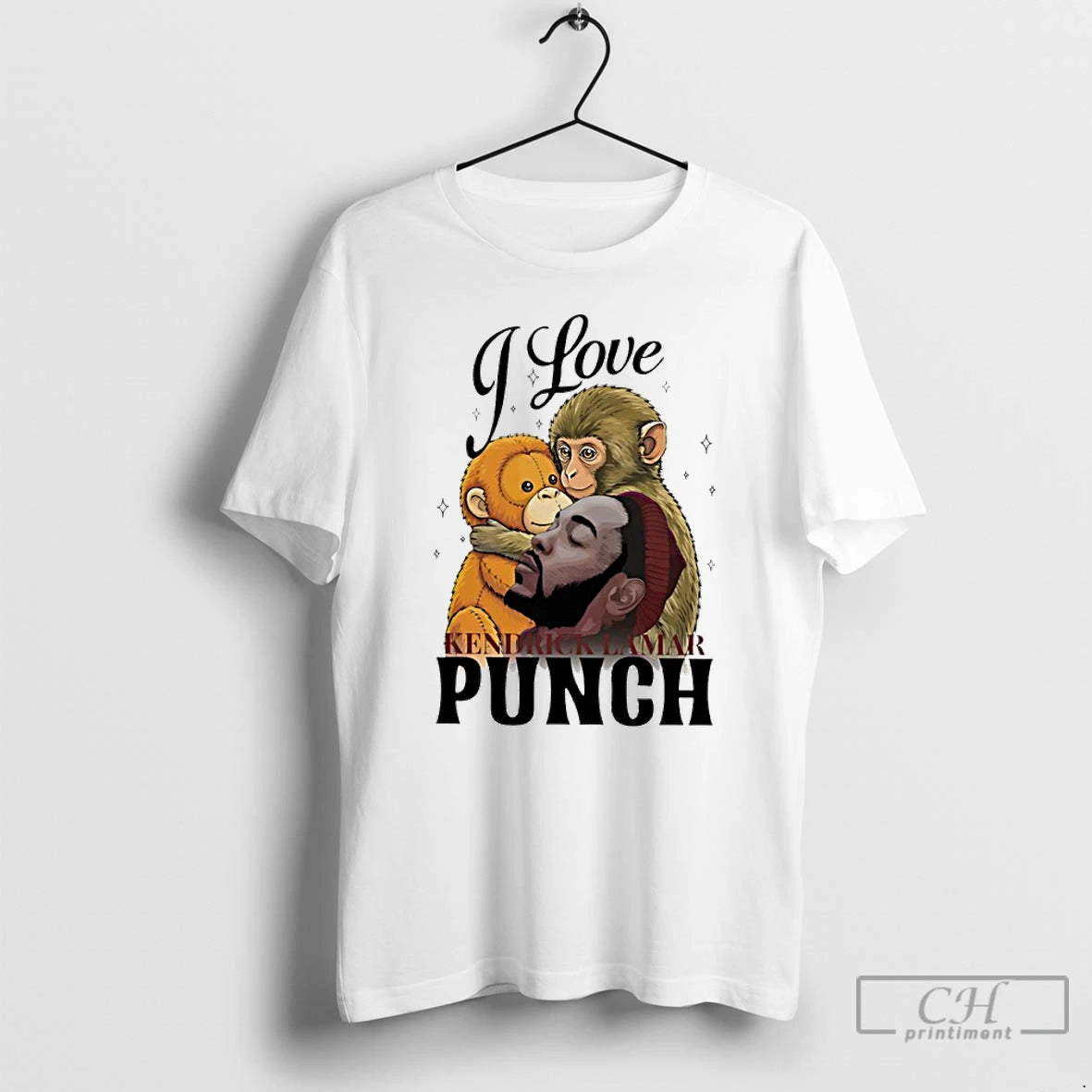 Classic I Love Kendrick Lamar Punch Monkey Funny T-Shirts, Hoodie, Sweatshirt | HypeDripTees.com
