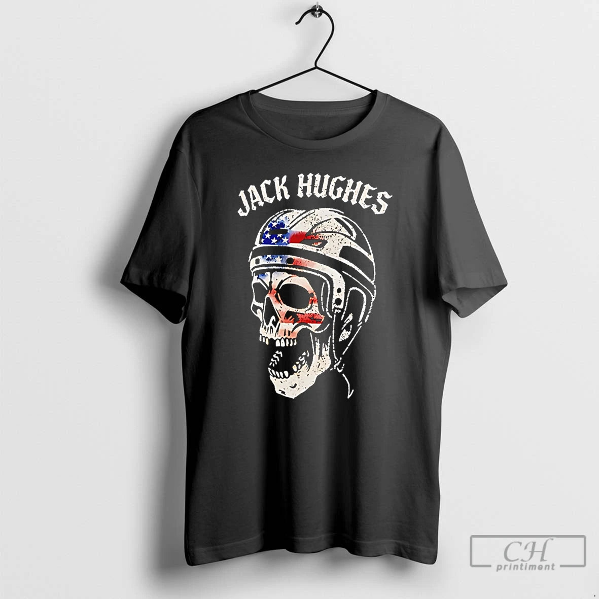 Classic Jack Hughes Usa Hockey Skull T-Shirts, Hoodie, Sweatshirt | HypeDripTees.com
