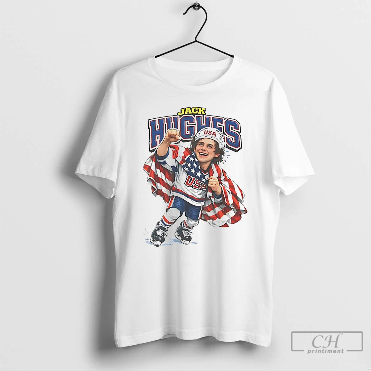 Classic Jack Hughes Usa Mens Hockey Caricature T-Shirts, Hoodie, Sweatshirt | HypeDripTees.com