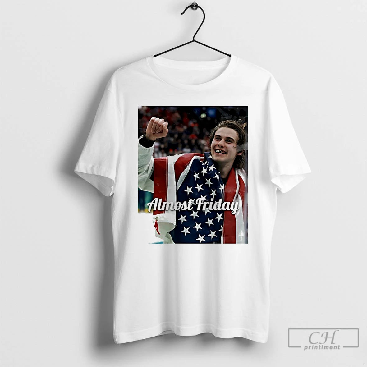 Classic Jack Hughes Celebrating 2026 Winter Olympics Almost Friday T-Shirts, Hoodie, Sweatshirt | HypeDripTees.com