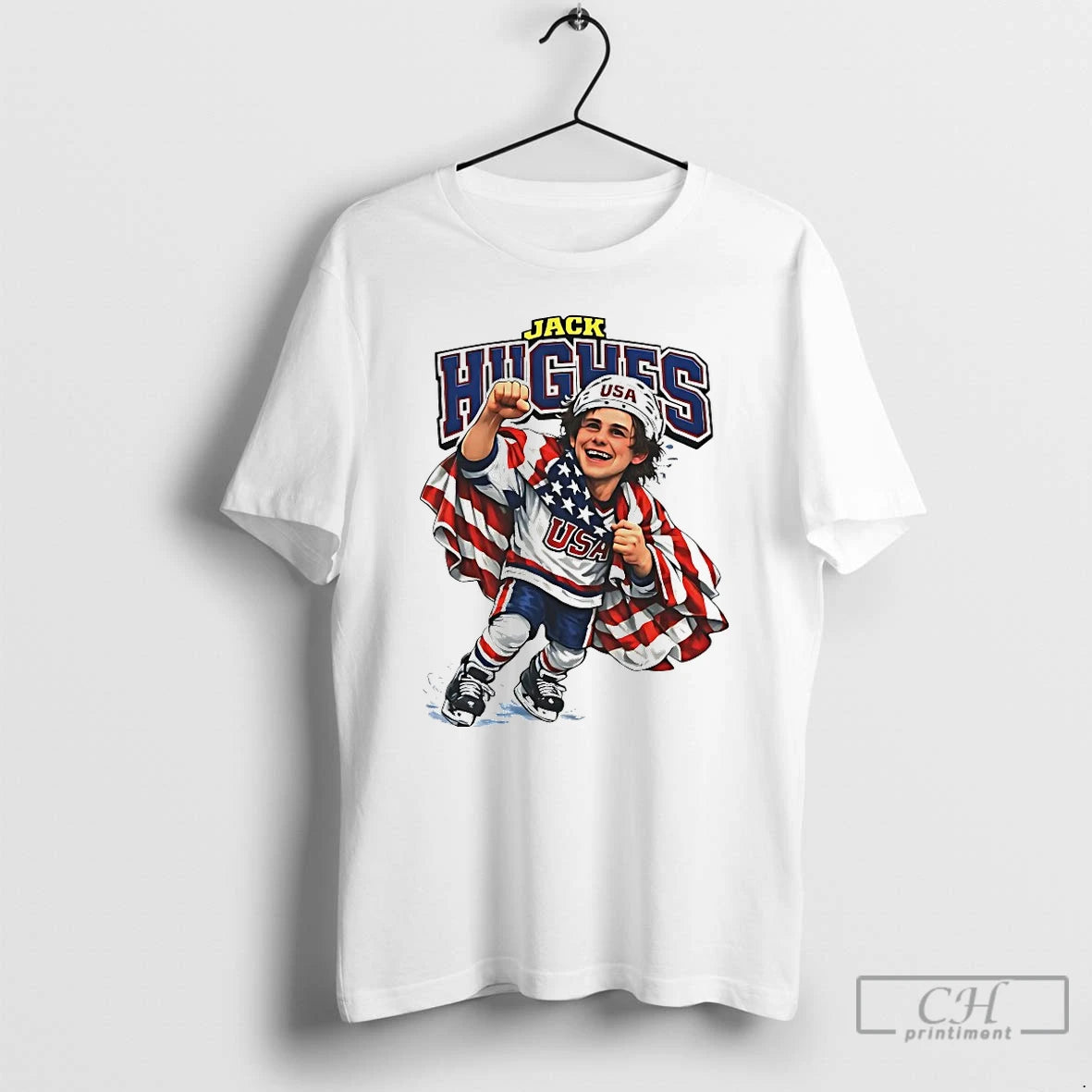Classic Jack Hughes Mens Hockey Caricature T-Shirts, Hoodie, Sweatshirt | HypeDripTees.com