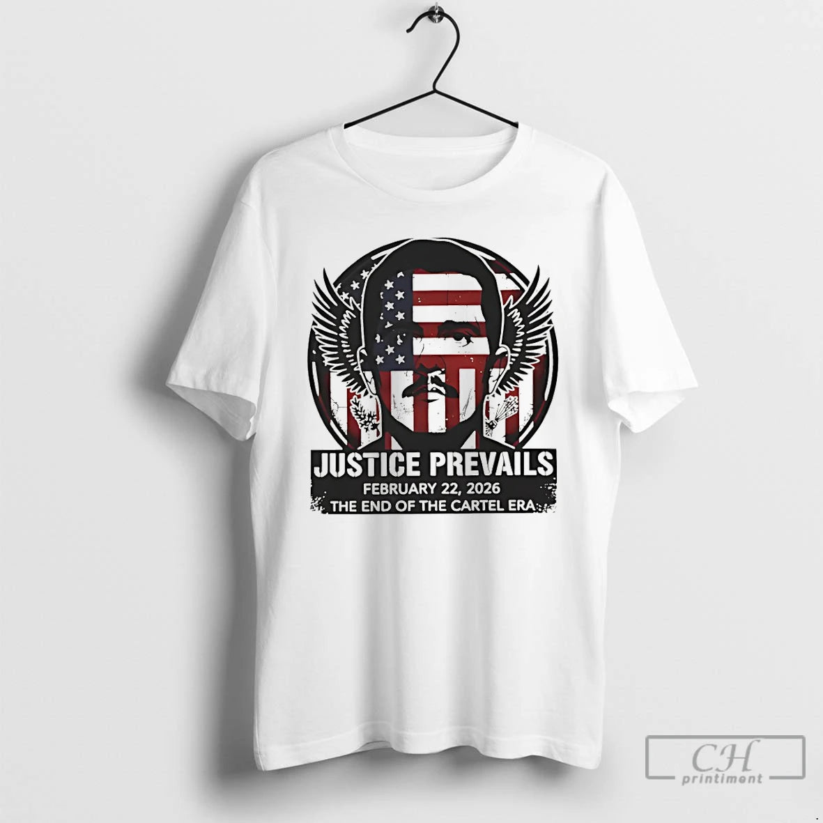Classic Justice Prevails El Mencho Feb 22 2026 The End Of The Cartel Era T-Shirts, Hoodie, Sweatshirt | HypeDripTees.com