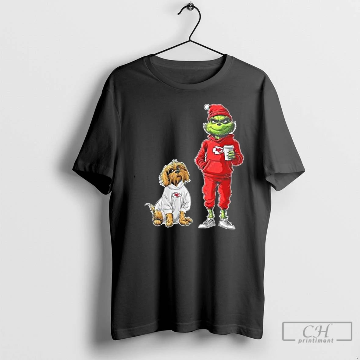 Classic Kansas City Chiefs Grinch And Dog Christmas Football 2025 T Shirts