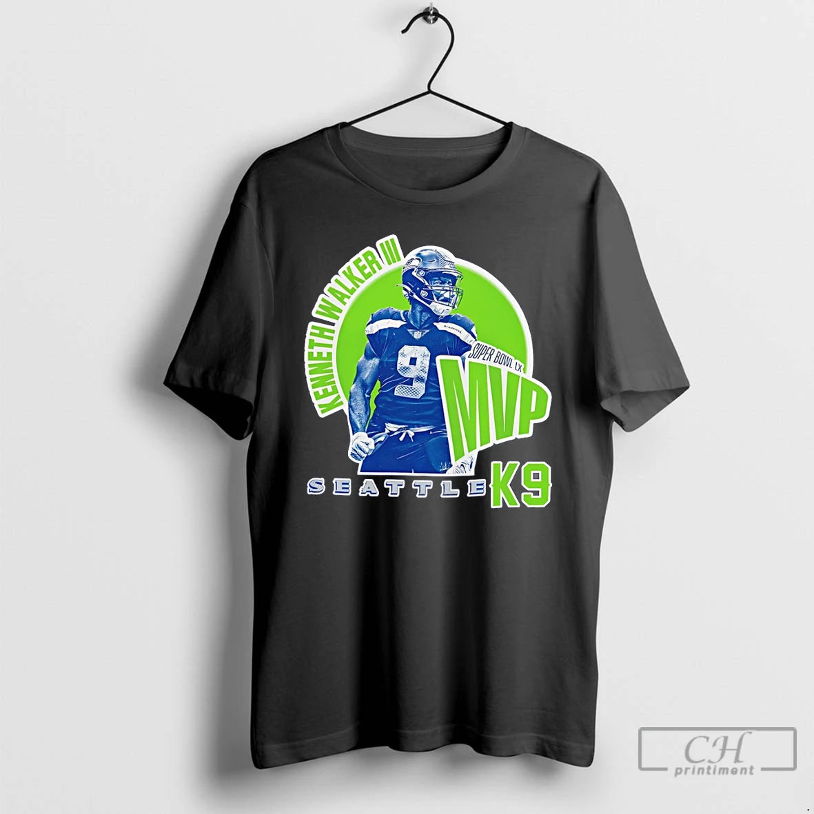Classic Kenneth Walker Seattle Mvp Champions Football Graphic K9 T-Shirts, Hoodie, Sweatshirt | HypeDripTees.com