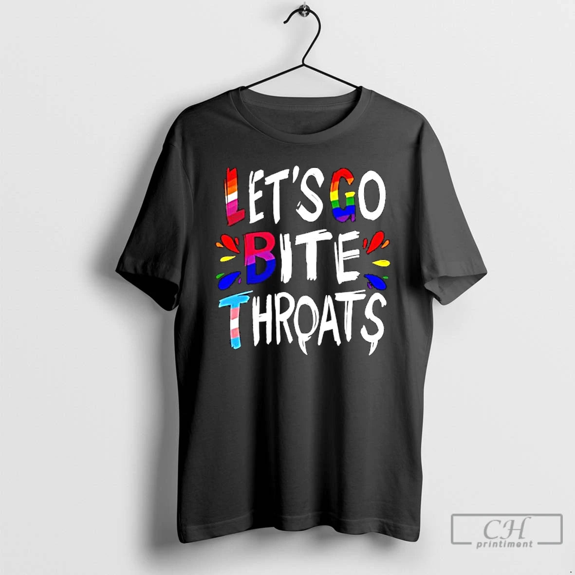 Classic Lets Go Bite Throats Lgbt Pride T-Shirts, Hoodie, Sweatshirt | HypeDripTees.com