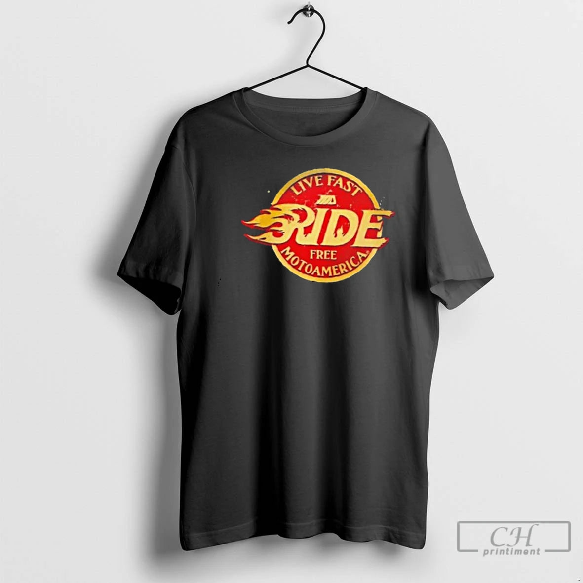 Classic Live Fast Ride Free Motoamerica T Shirts