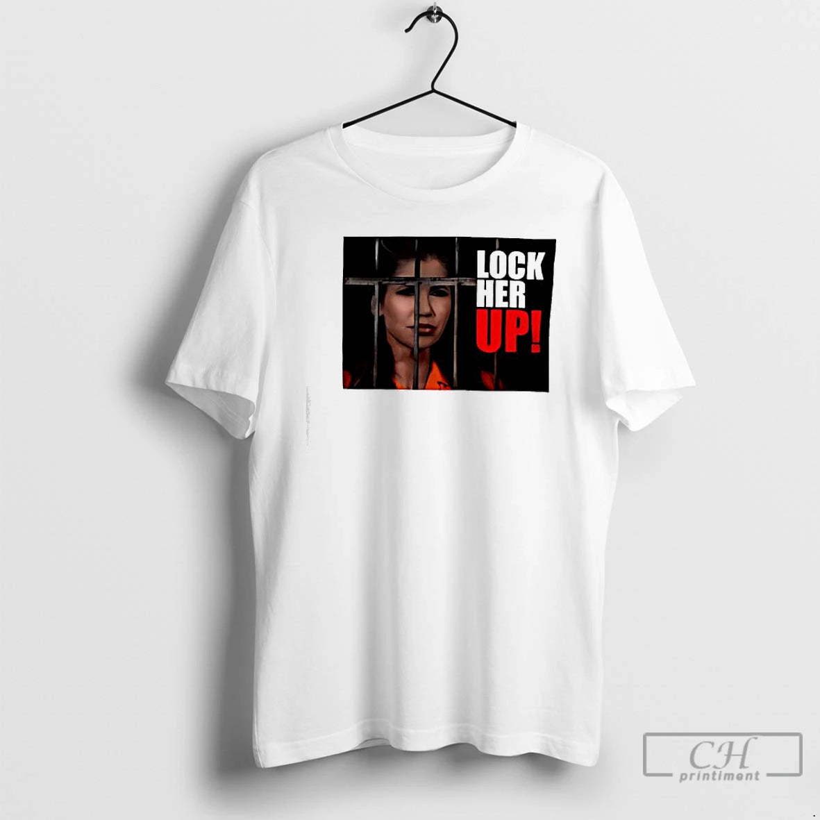 Classic Lock Her Up Kristi Noem Bars Orange Jump Suit T-Shirts, Hoodie, Sweatshirt | HypeDripTees.com