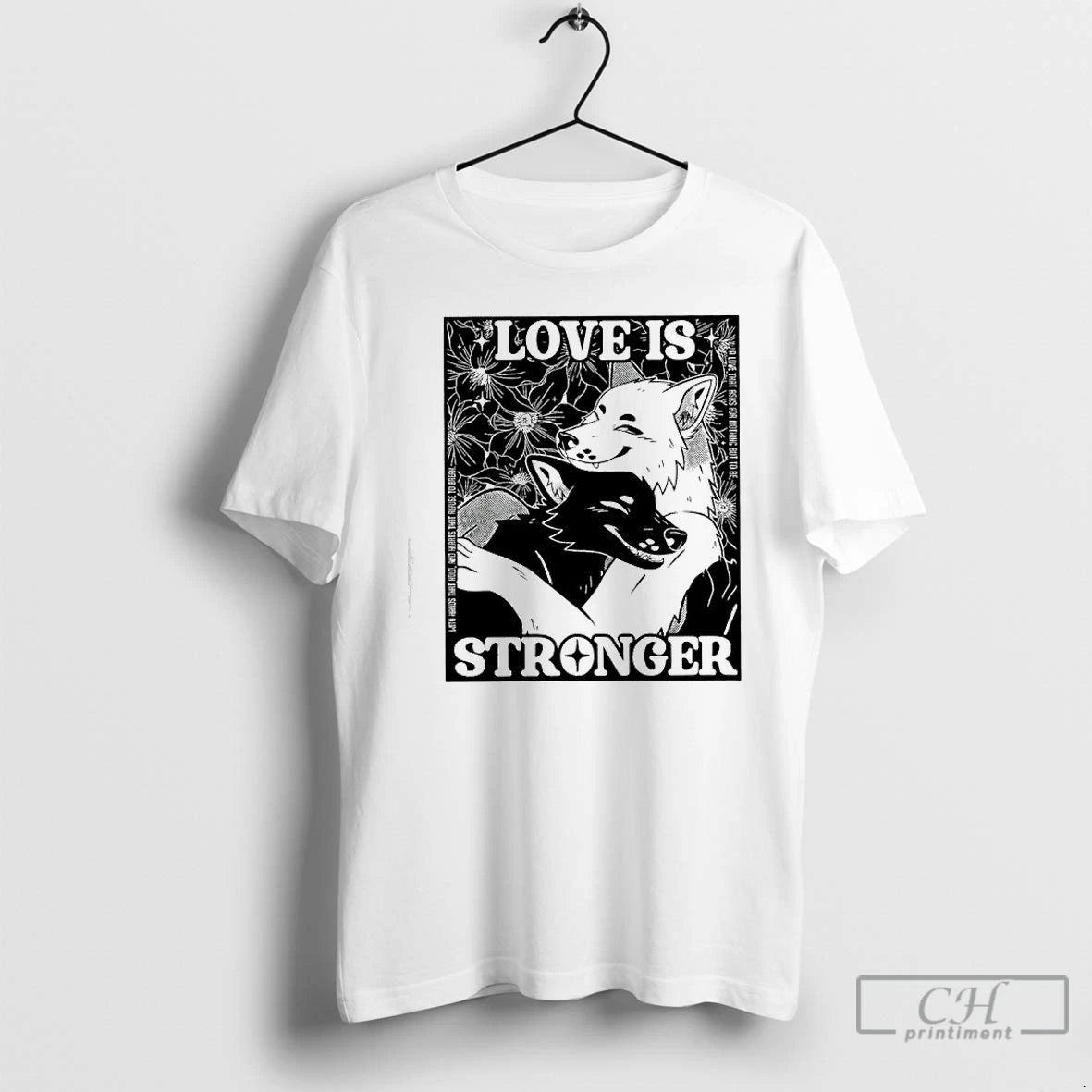 Classic Love Is Stronger Two Wolves T-Shirts, Hoodie, Sweatshirt | HypeDripTees.com