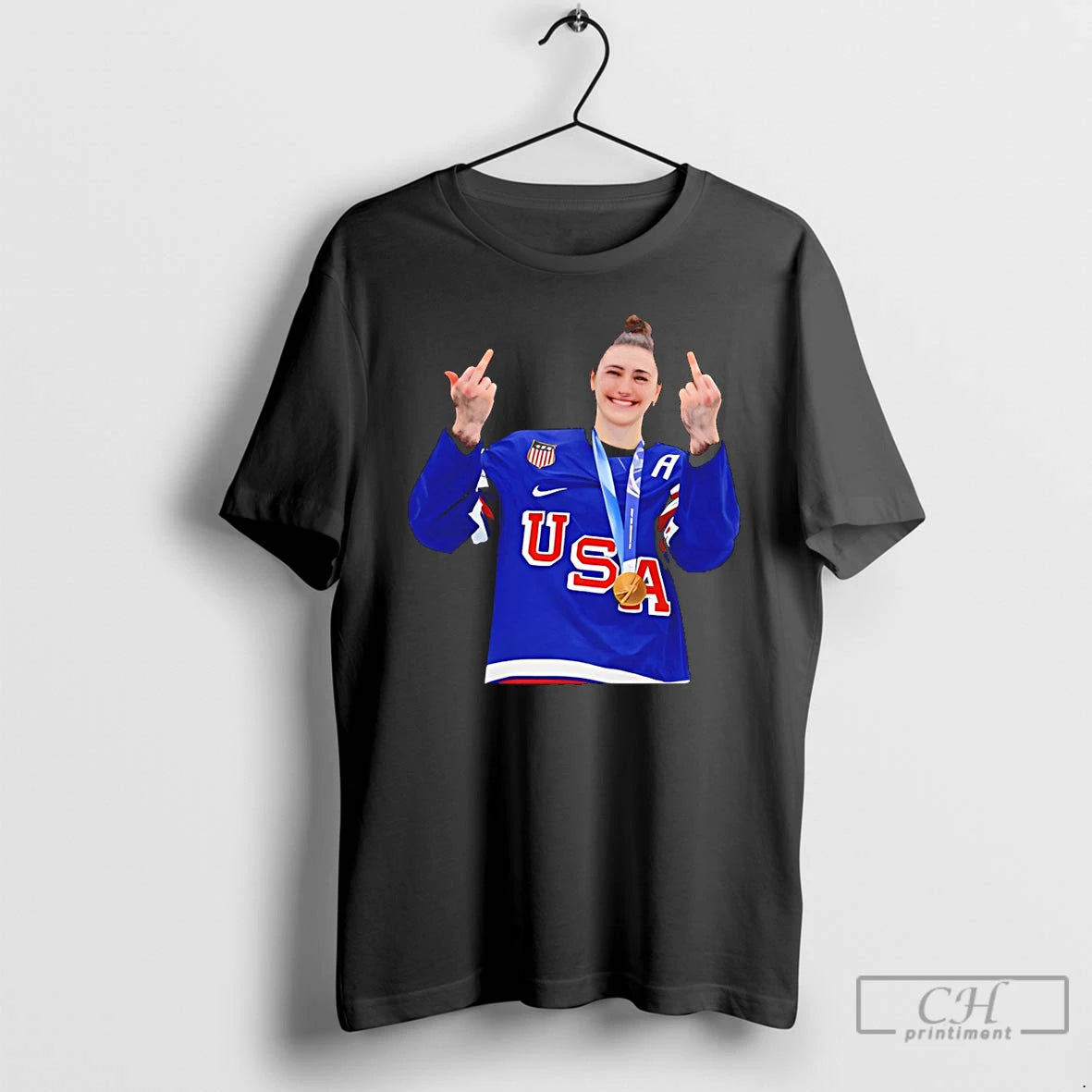 Classic Megan Keller Middle Finger Usa Womens Hockey Olympic 2026 T-Shirts, Hoodie, Sweatshirt | HypeDripTees.com