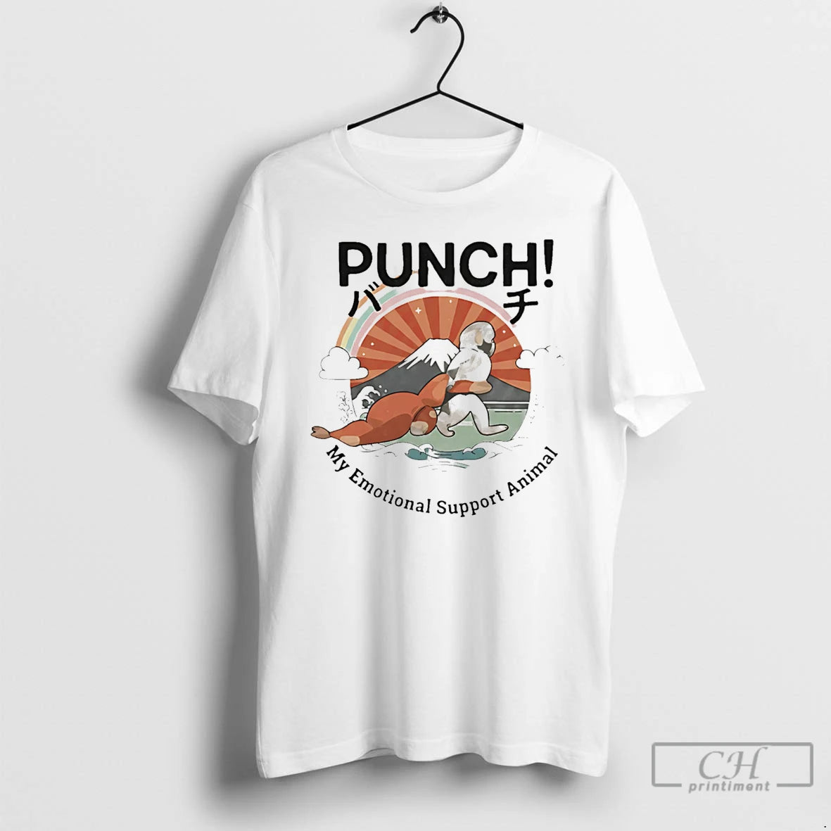 Classic Monkey Punch My Emotional Support Animal T-Shirts, Hoodie, Sweatshirt | HypeDripTees.com