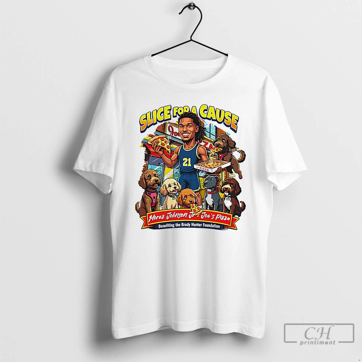 Classic Morez Johnson Jr Michigan Basketball Slice For A Cause T-Shirts, Hoodie, Sweatshirt | HypeDripTees.com