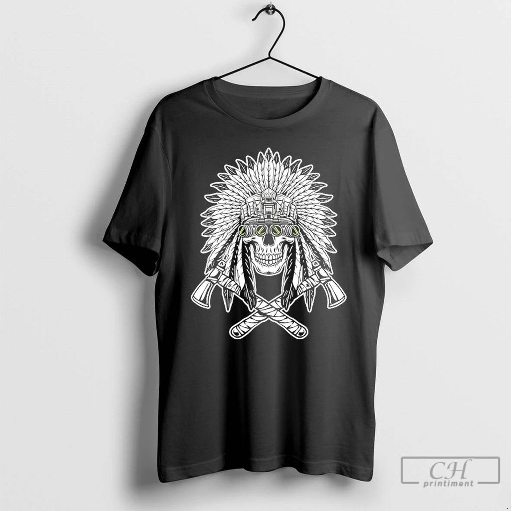 Classic Native American Skull Shadow Scout Warrior