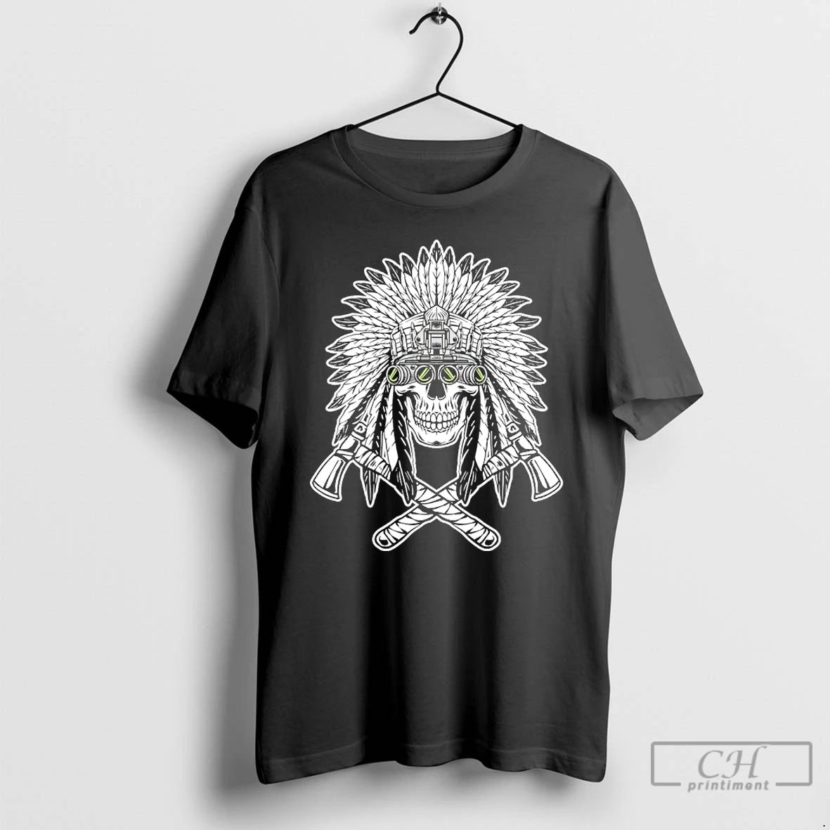 Classic Native American Skull Shadow Scout Warrior T-Shirts, Hoodie, Sweatshirt | HypeDripTees.com