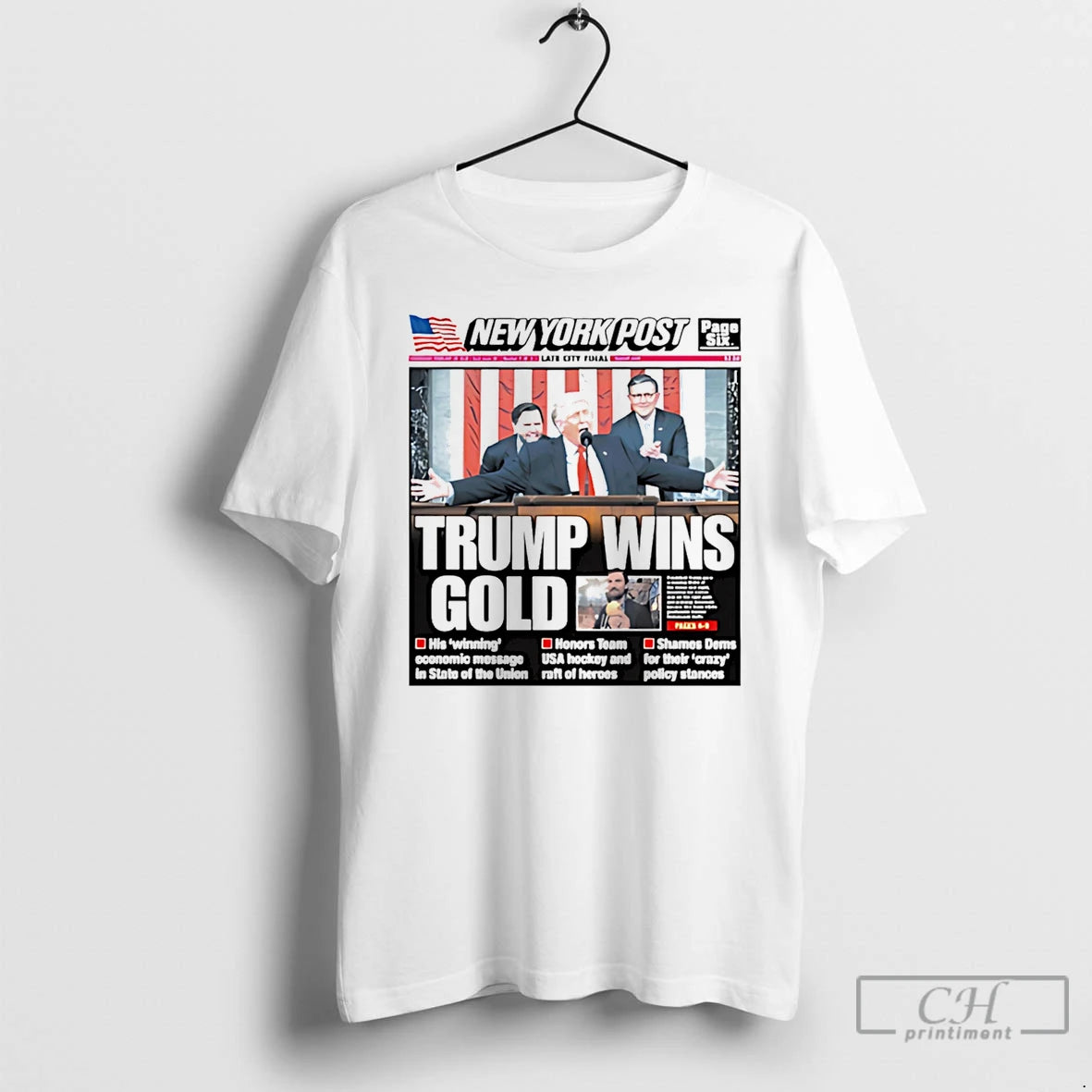 Classic New York Post Trump Wins Gold Cover T-Shirts, Hoodie, Sweatshirt | HypeDripTees.com