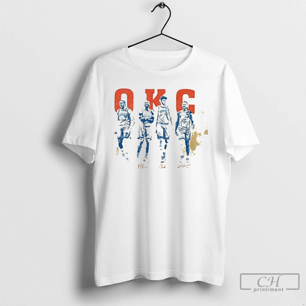 Classic Okc Oklahoma City Thunder Basketball Players Signatures