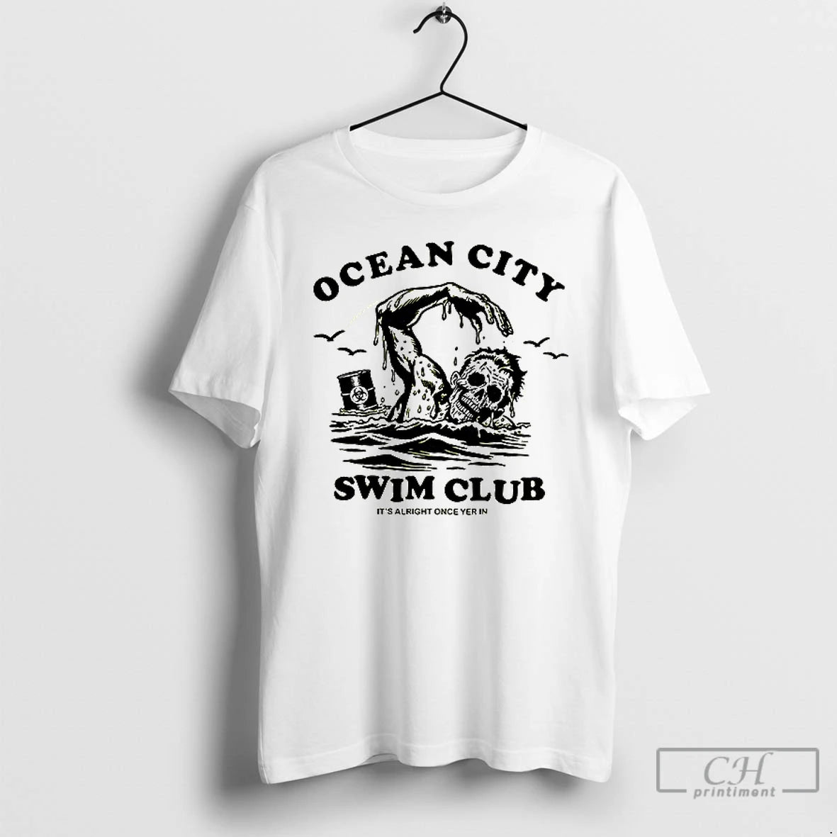 Classic Ocean City Swim Club Its Alright Once Yer In T Shirs Sweater