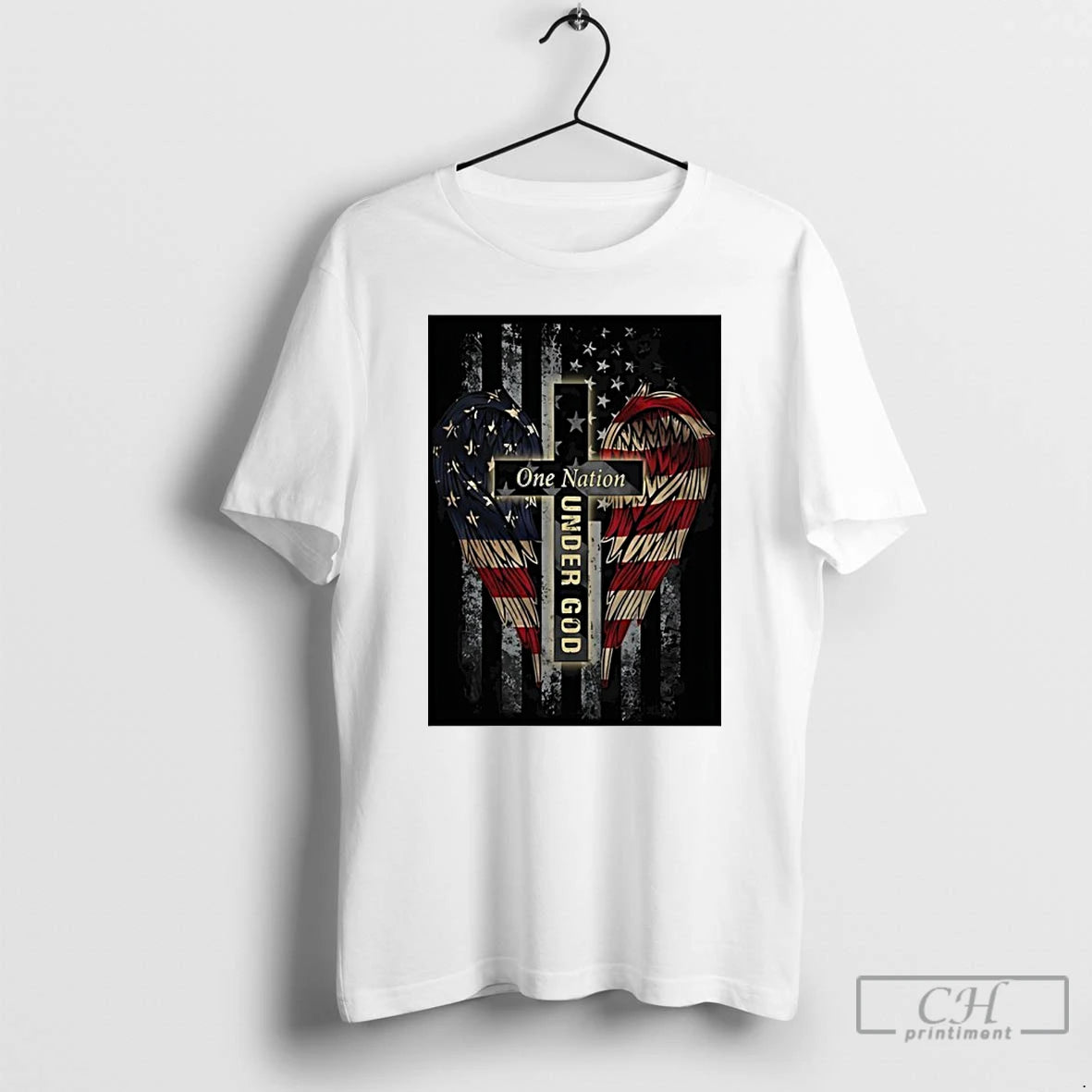 Classic One Nation Under God Usa Cross Flag Christian T-Shirts, Hoodie, Sweatshirt | HypeDripTees.com