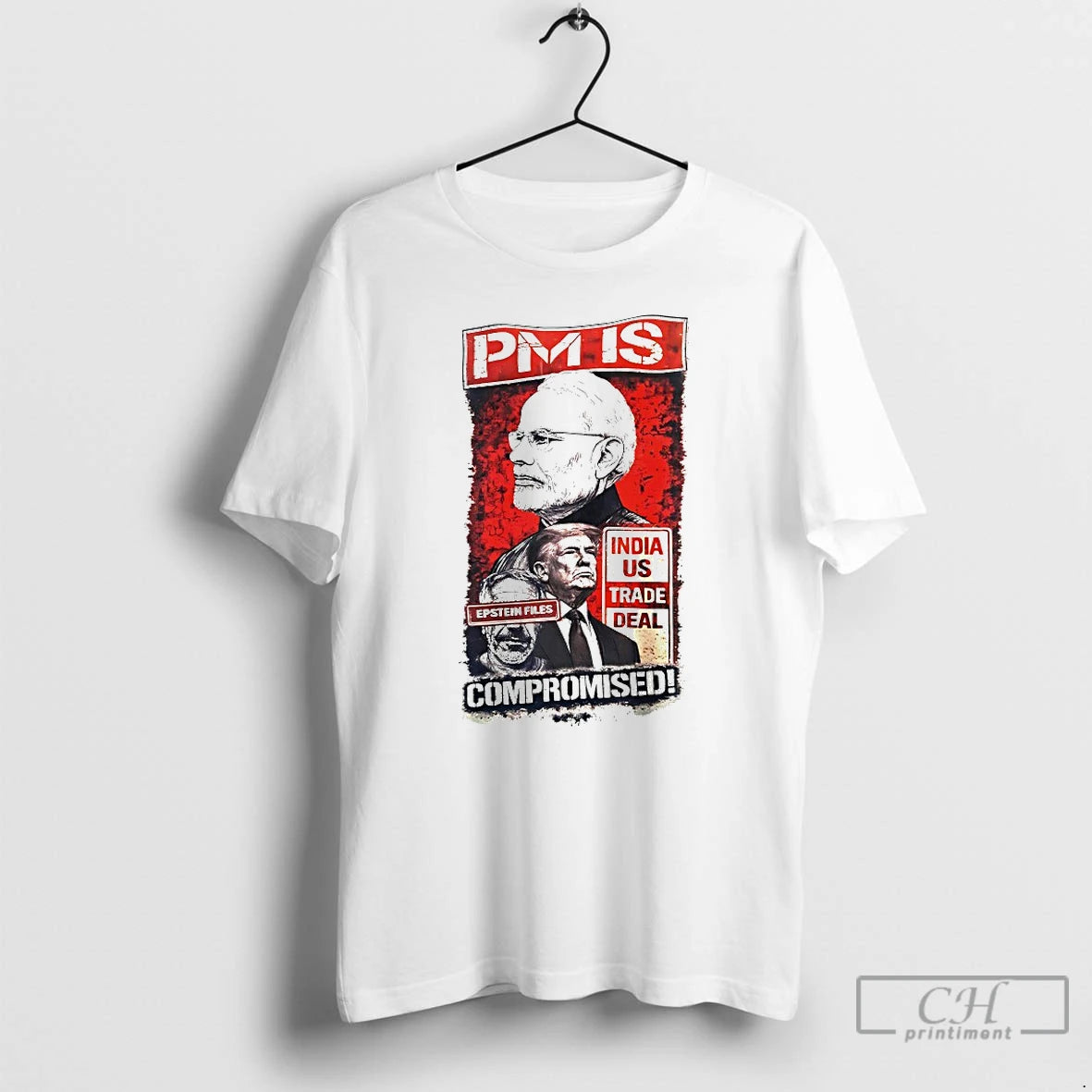 Classic Pm Is Compromised Epstein Files India Us Trade Deal T-Shirts, Hoodie, Sweatshirt | HypeDripTees.com