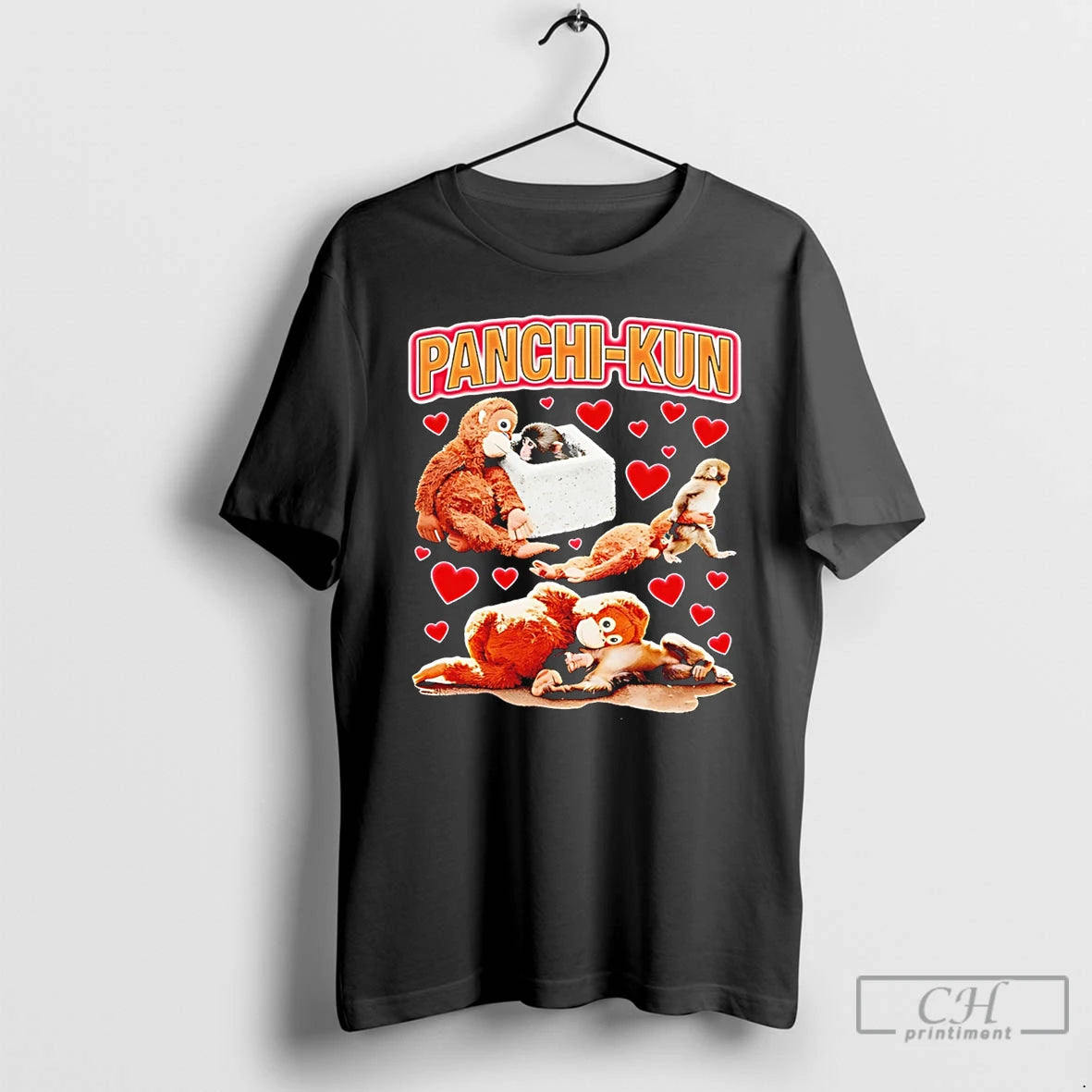 Classic Panchi Kun Heart Monkey Graphic T-Shirts, Hoodie, Sweatshirt | HypeDripTees.com