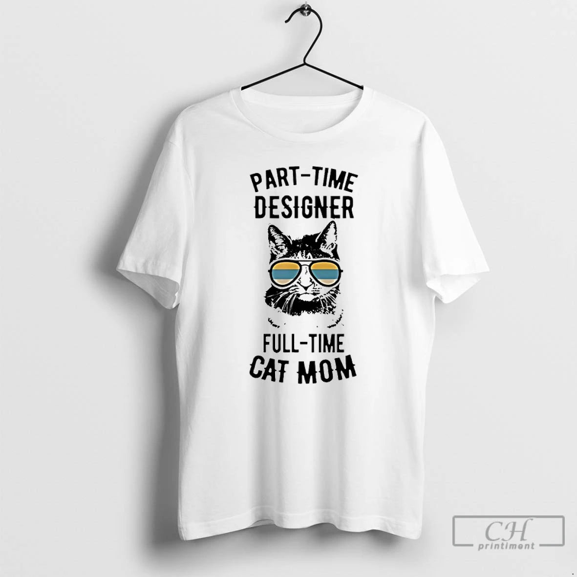Classic Part Time Designer Full Time Cat Mom Sunglasses T-Shirts, Hoodie, Sweatshirt | HypeDripTees.com