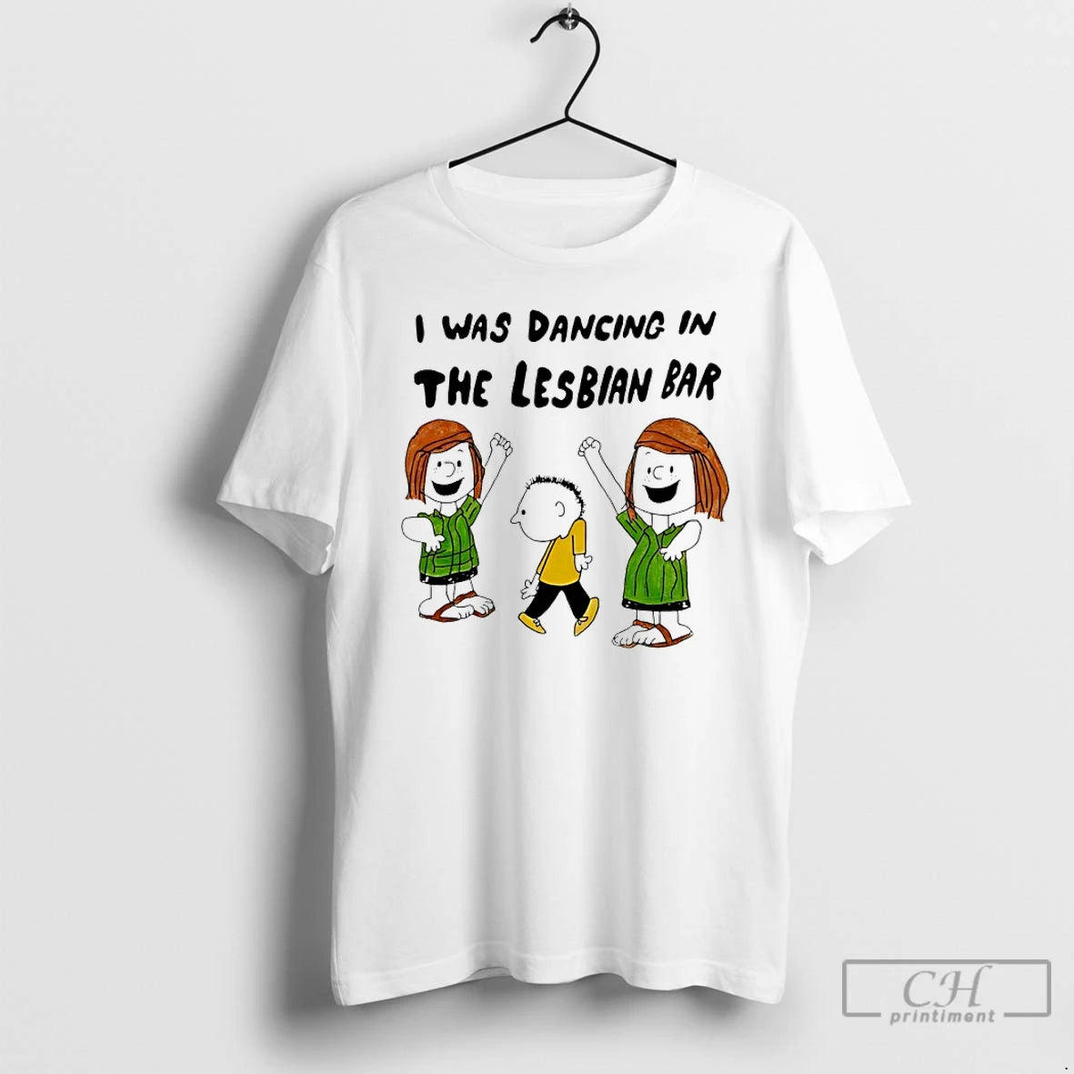 Classic Peanuts Characters I Was Dancing In The Lesbian Bar T-Shirts, Hoodie, Sweatshirt | HypeDripTees.com