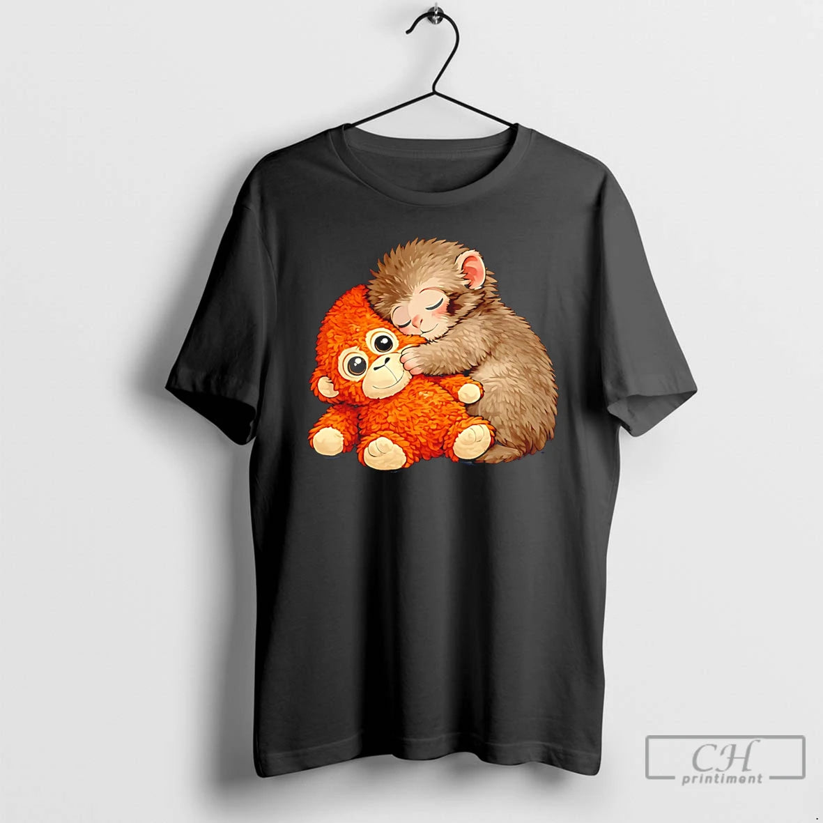 Classic Punch The Monkey Cuddling Plush Toy T-Shirts, Hoodie, Sweatshirt | HypeDripTees.com