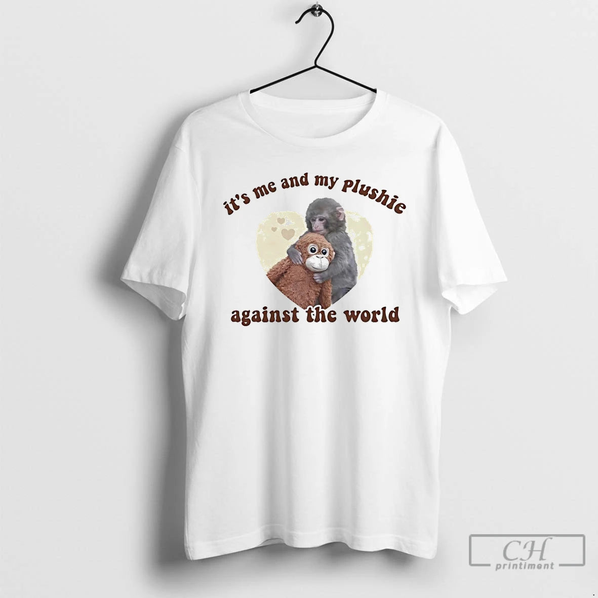 Classic Punch The Monkey Its Me And My Plushie Against The World T Shirts Sweater Hoodie, Sweatshirt | HypeDripTees.com