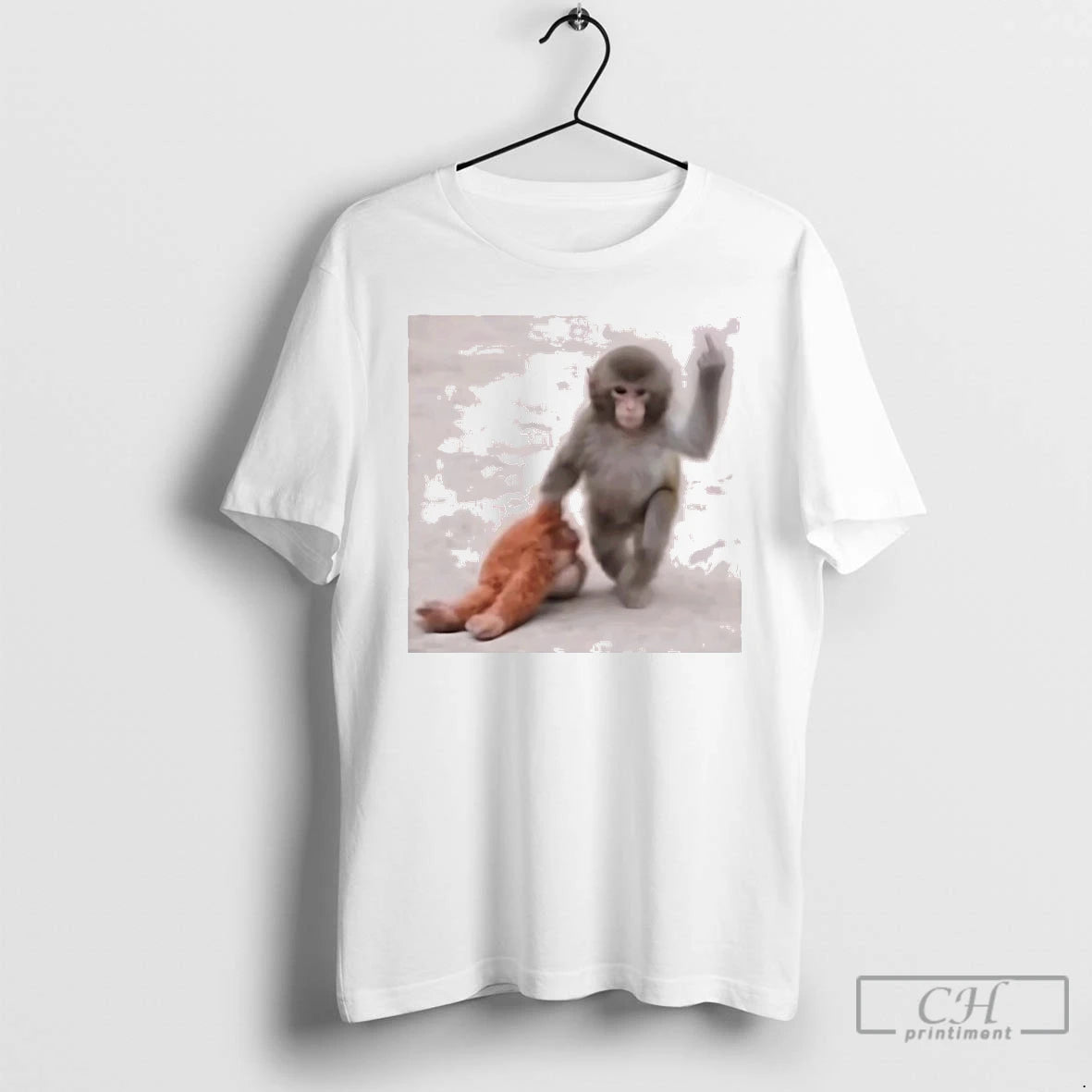 Classic Punch The Monkey Middle Finger T-Shirts, Hoodie, Sweatshirt | HypeDripTees.com