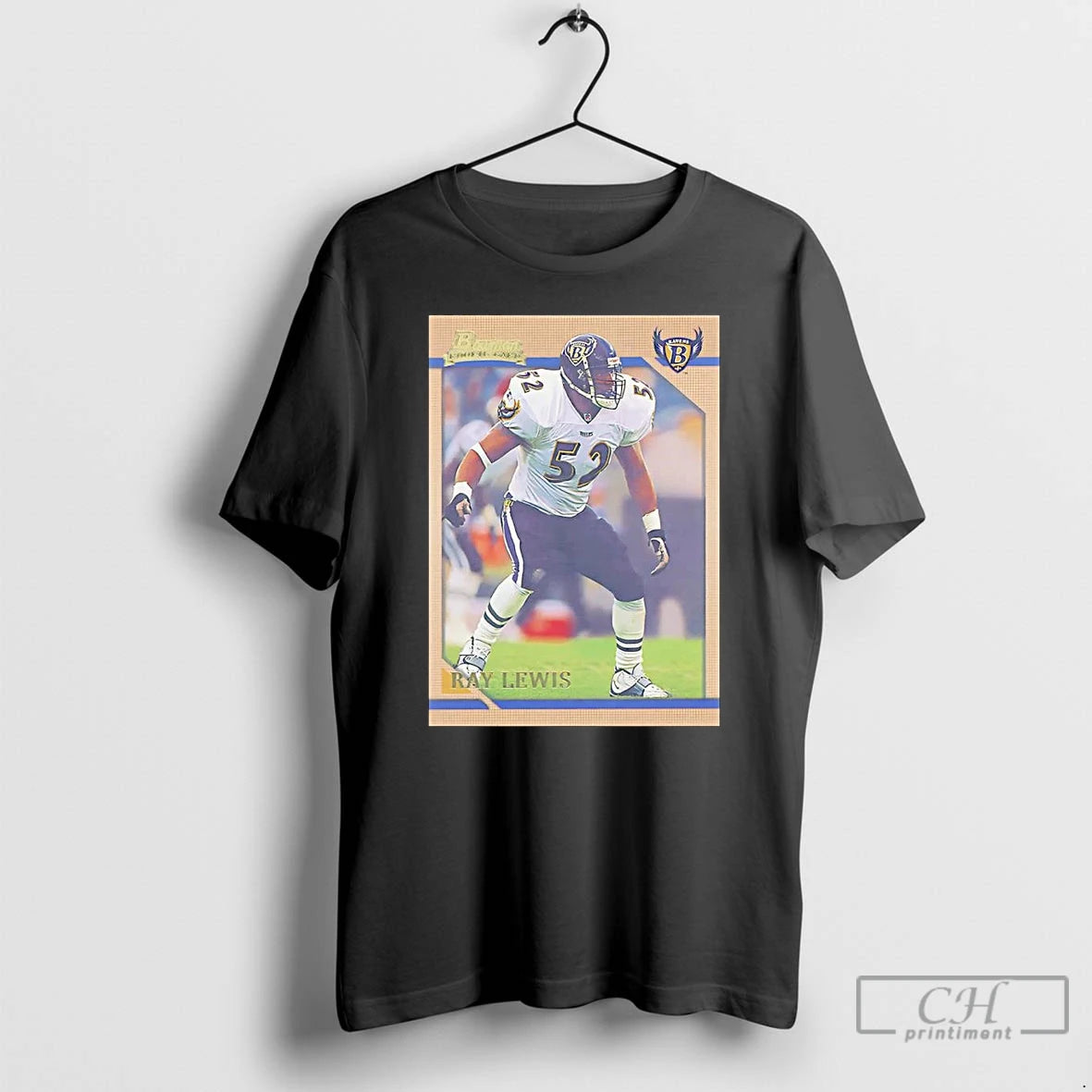 Classic Ray Lewis Trading Card Baltimore Ravens T Shirts