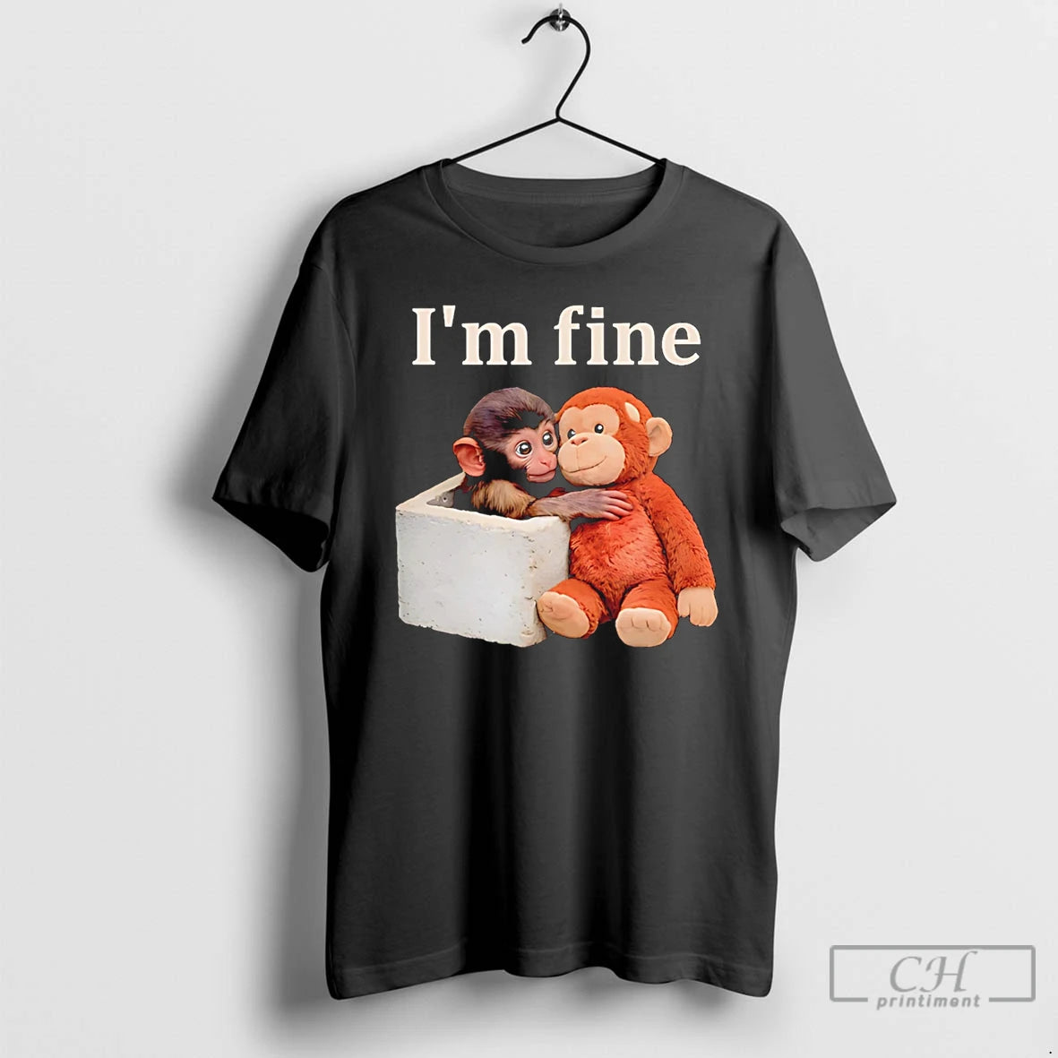 Classic Sad Monkey Punch Im Fine T-Shirts, Hoodie, Sweatshirt | HypeDripTees.com