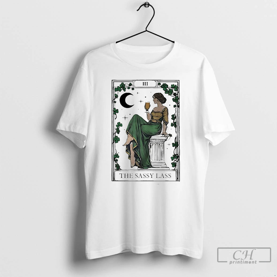 Classic St Patricks Day The Sassy Lass Tarot Card T-Shirts, Hoodie, Sweatshirt | HypeDripTees.com