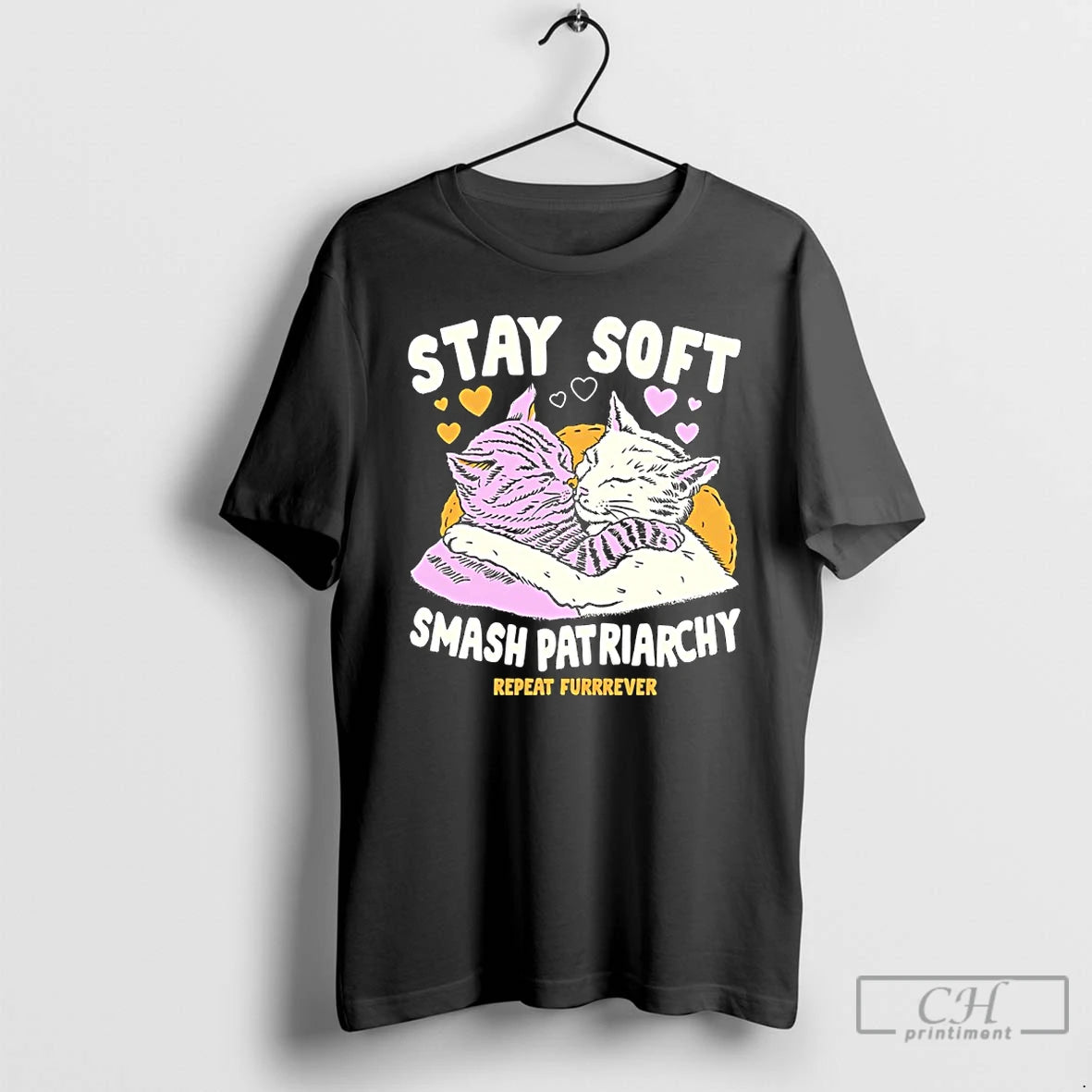 Classic Stay Soft Smash Patriarchy Repeat Furrever Cat Gay T-Shirts, Hoodie, Sweatshirt | HypeDripTees.com