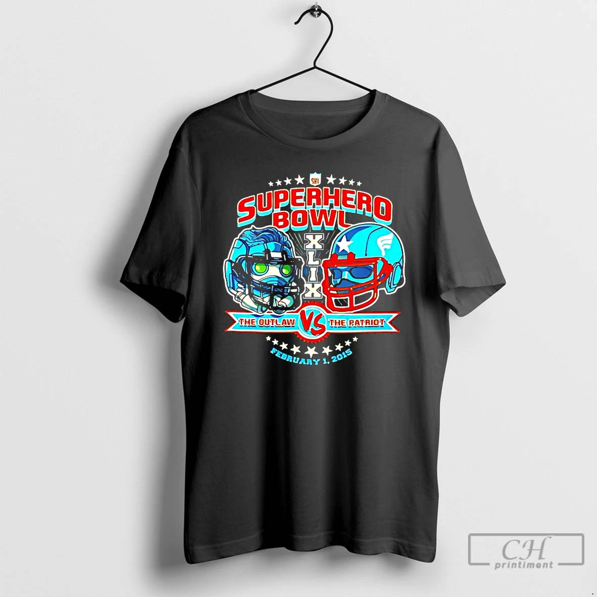 Classic Superhero Bowl The Outlaw Vs The Patriot 2015 T-Shirts, Hoodie, Sweatshirt | HypeDripTees.com